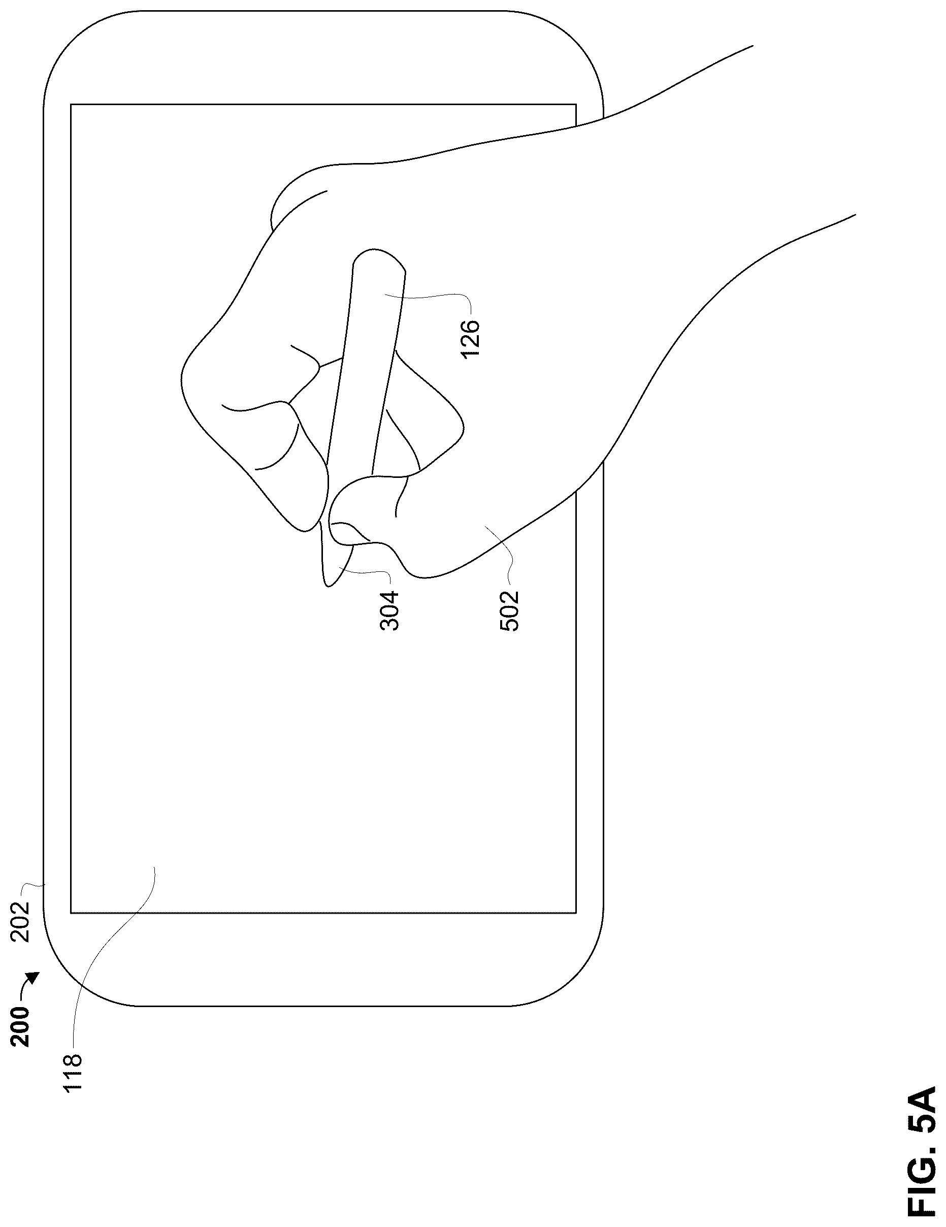 Patent US12307050 Figure 5 – Spurious hand signal rejection during stylus use