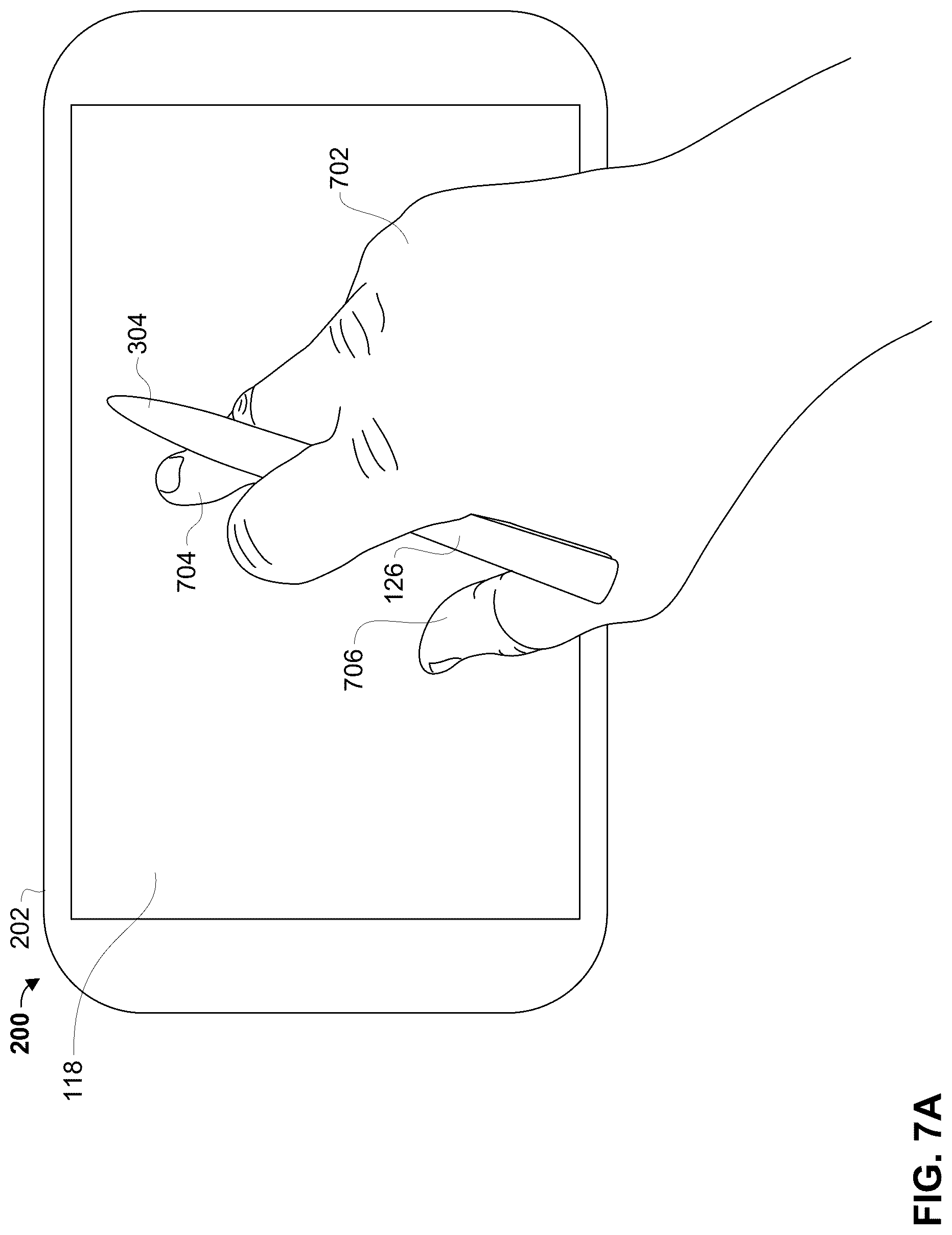 Patent US12307050 Figure 11 – Spurious hand signal rejection during stylus use