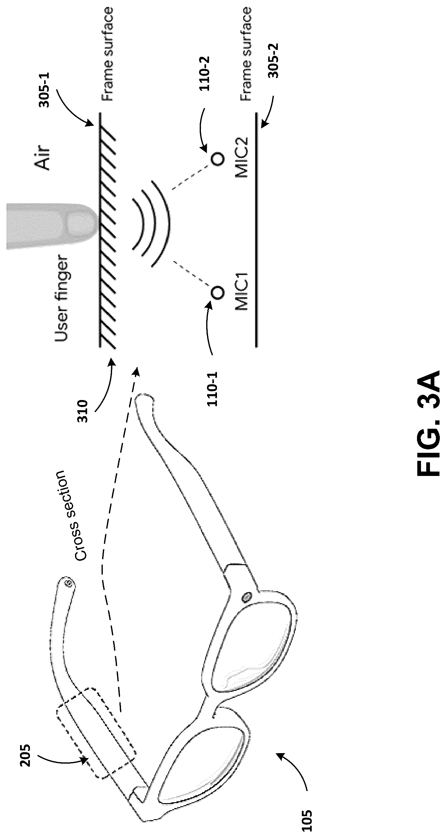 Patent US12307053 Figure 5 – Detecting input gestures using onboard microphones