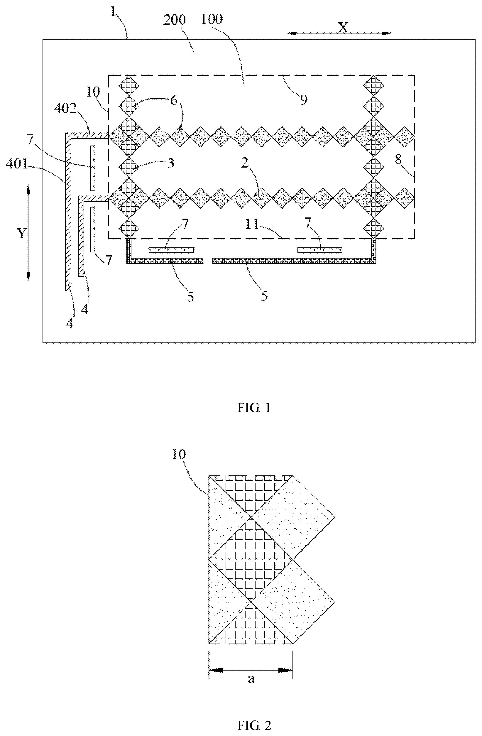 Patent US12307054 Figure 1 – Display apparatuses and touch panels