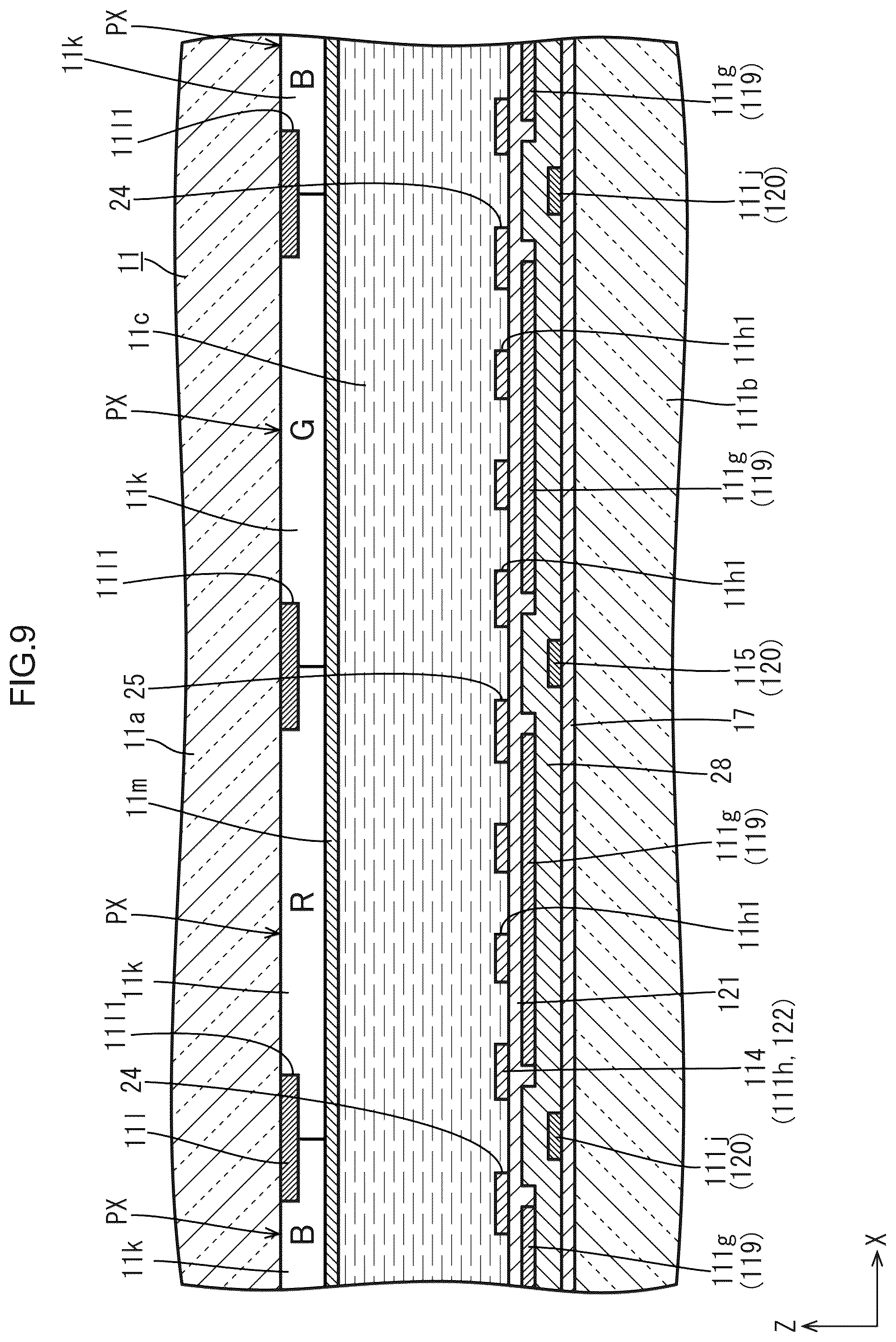 Patent US12307056 Figure 9 – Display device