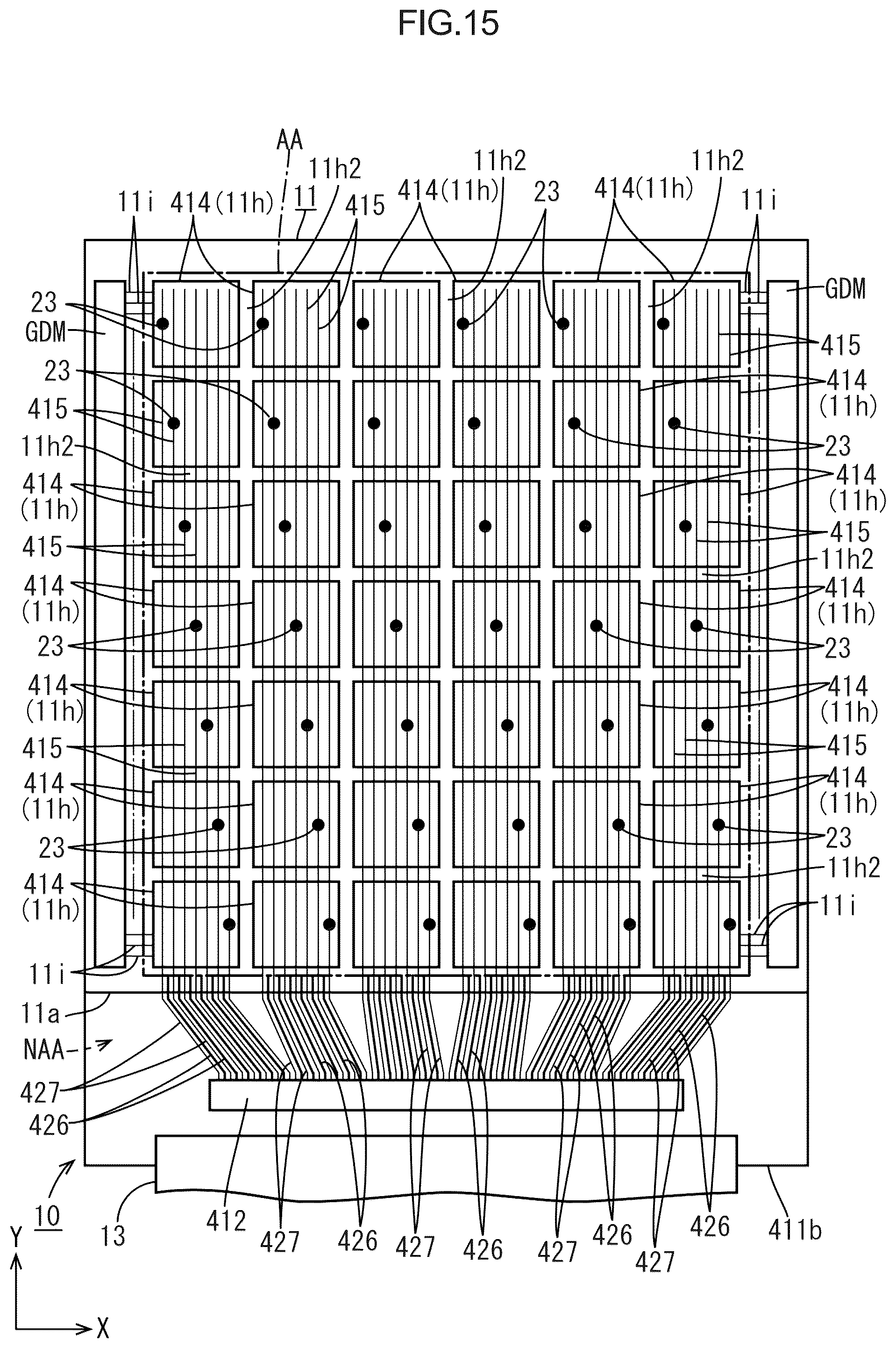 Patent US12307056 Figure 15 – Display device