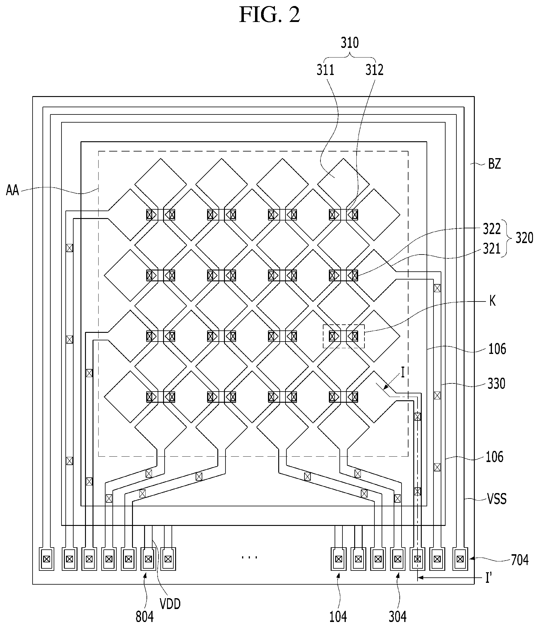 Patent US12307059 Figure 2 – Touch display apparatus