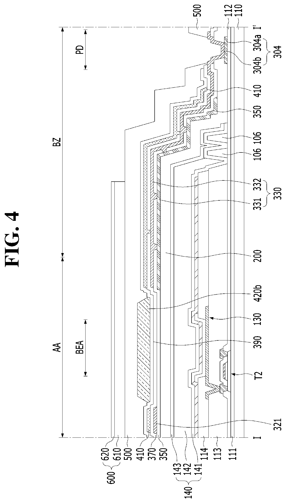 Patent US12307059 Figure 4 – Touch display apparatus