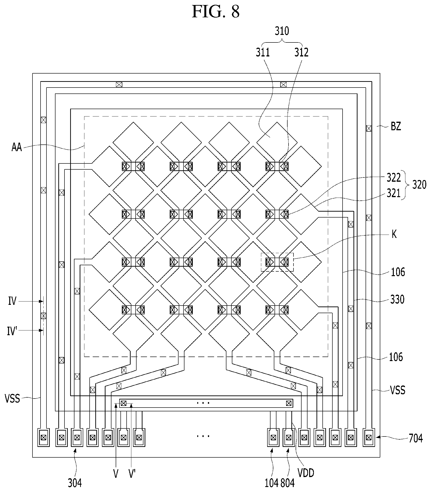 Patent US12307059 Figure 8 – Touch display apparatus