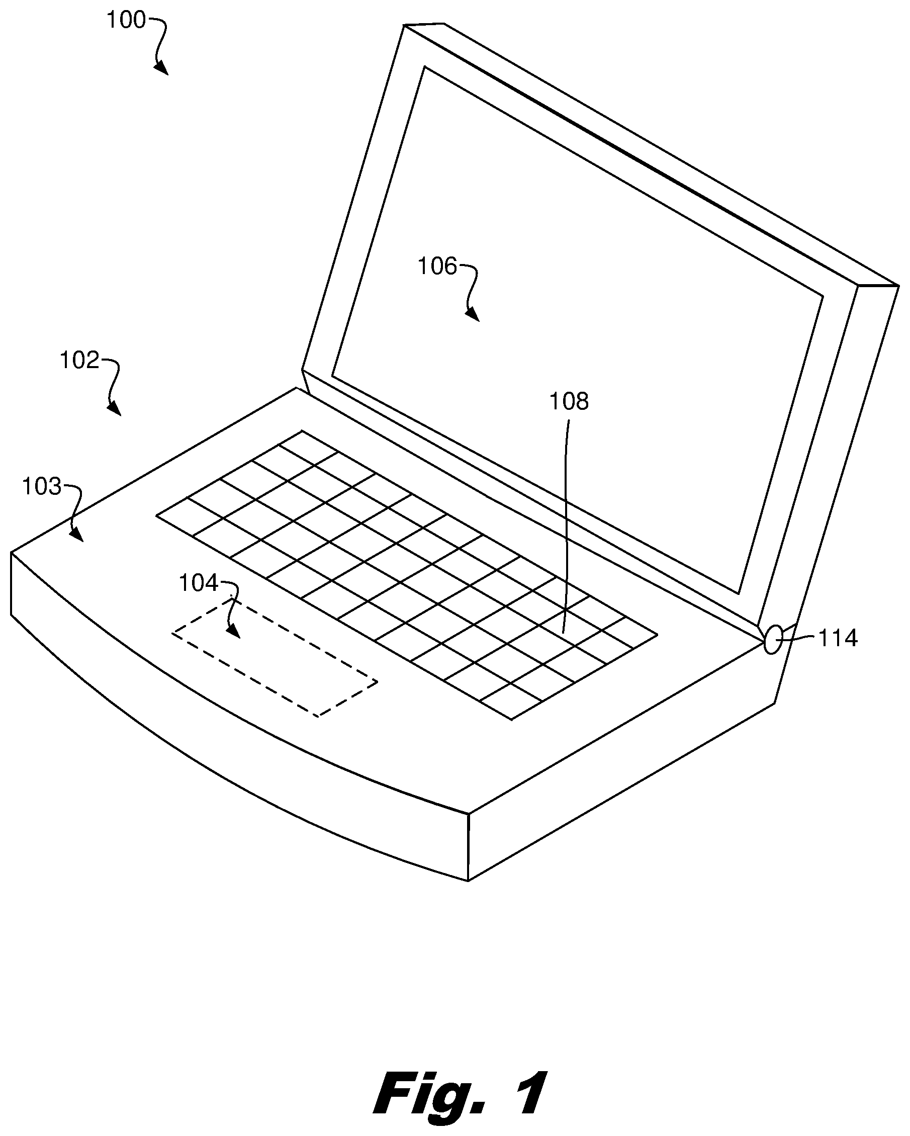 Patent US12307060 — Pressure sensing in a capacitance module — Figure 1