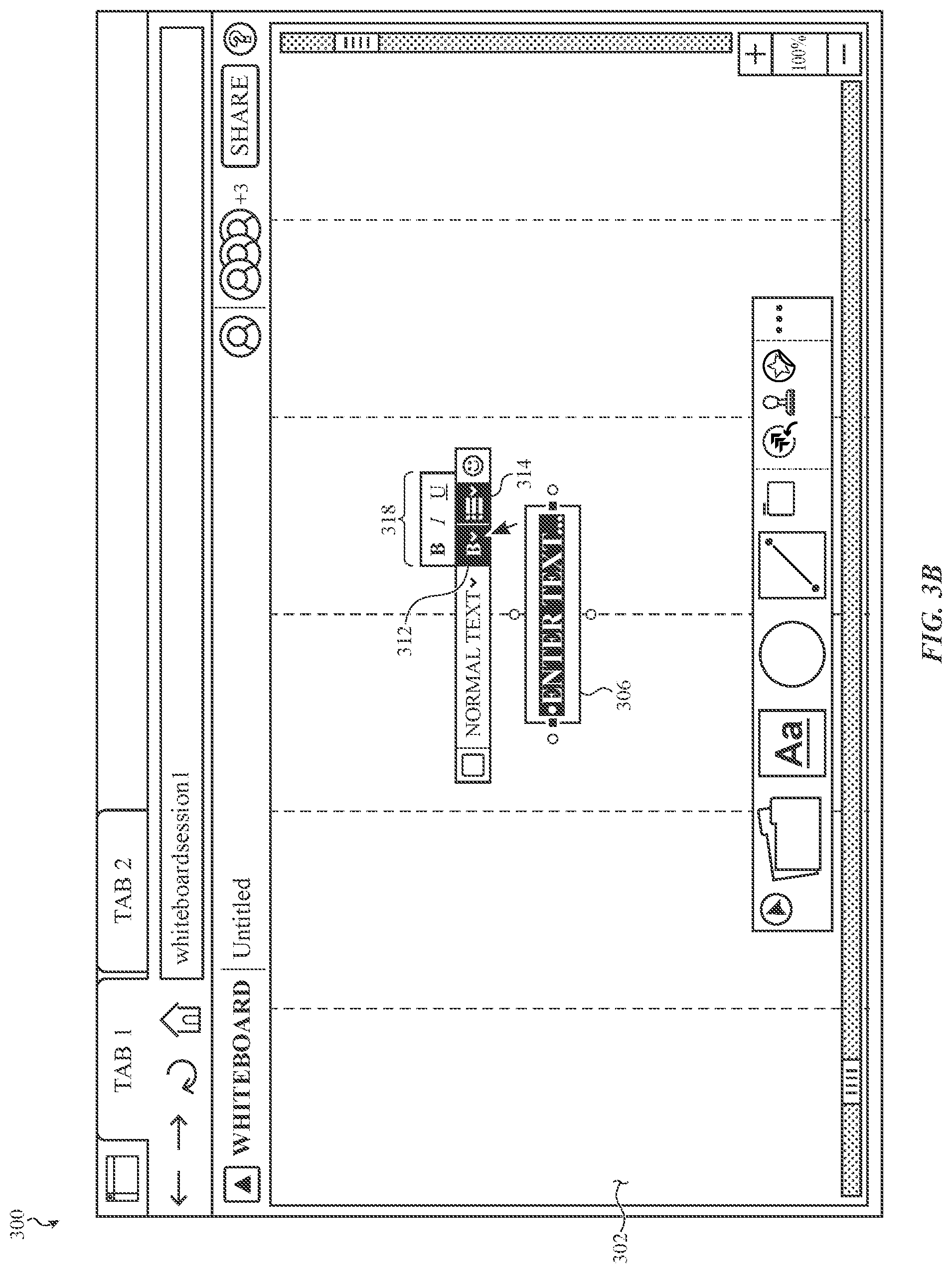 Patent US12307071 Figure 9 – Virtual whiteboard platform having an interface for issue object creation in an issue tracking platform