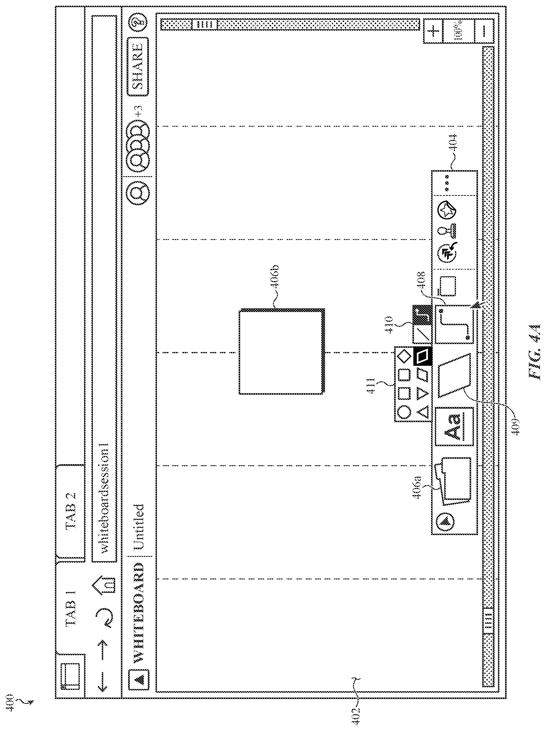Patent US12307071 Figure 12 – Virtual whiteboard platform having an interface for issue object creation in an issue tracking platform