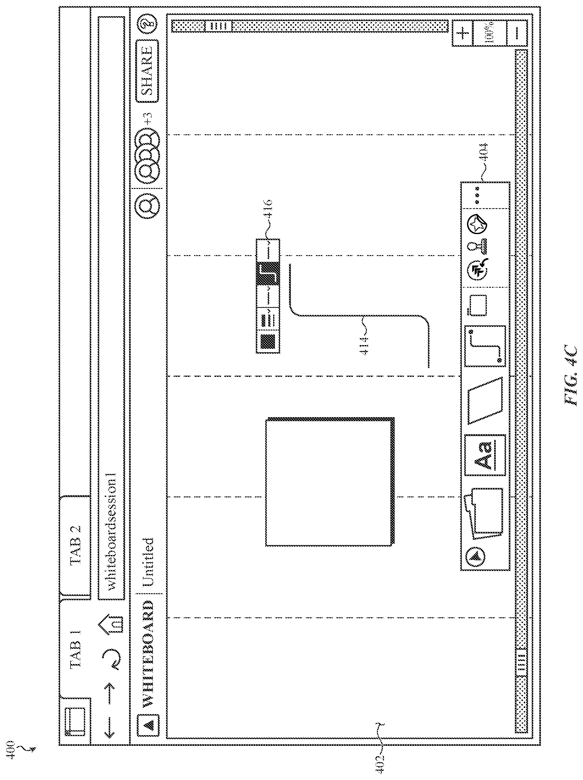 Patent US12307071 Figure 14 – Virtual whiteboard platform having an interface for issue object creation in an issue tracking platform
