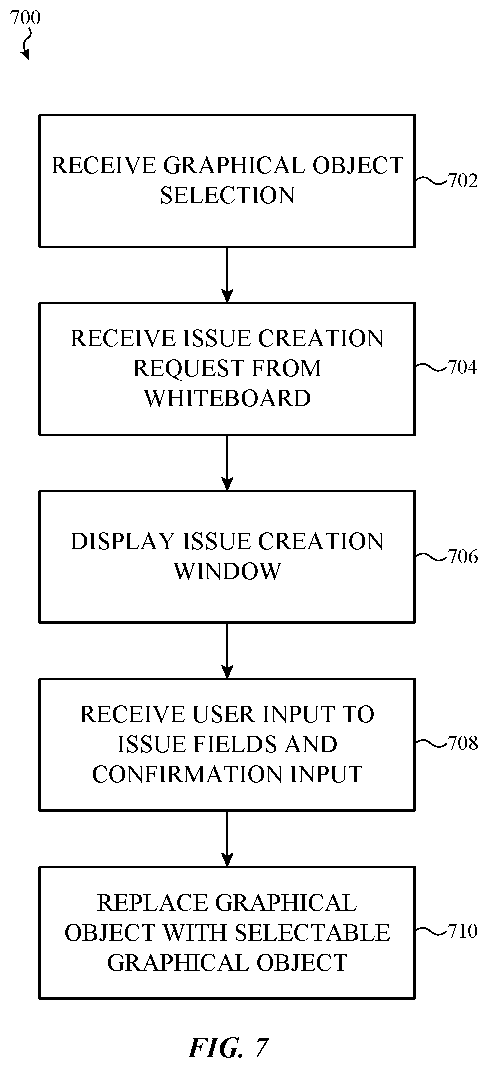 Patent US12307071 Figure 17 – Virtual whiteboard platform having an interface for issue object creation in an issue tracking platform