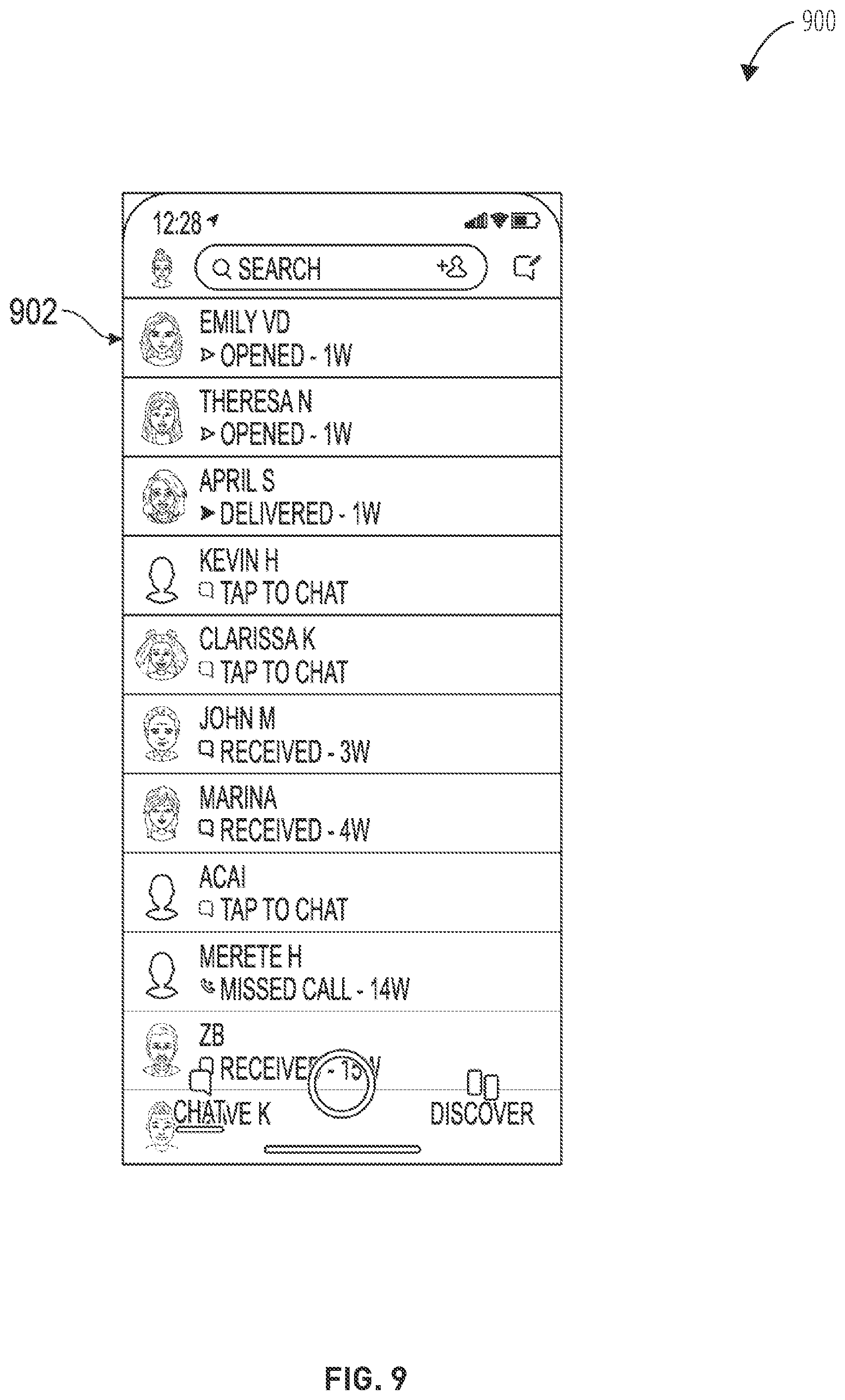 Patent US12307073 Figure 9 – Selectable items providing post-viewing context actions