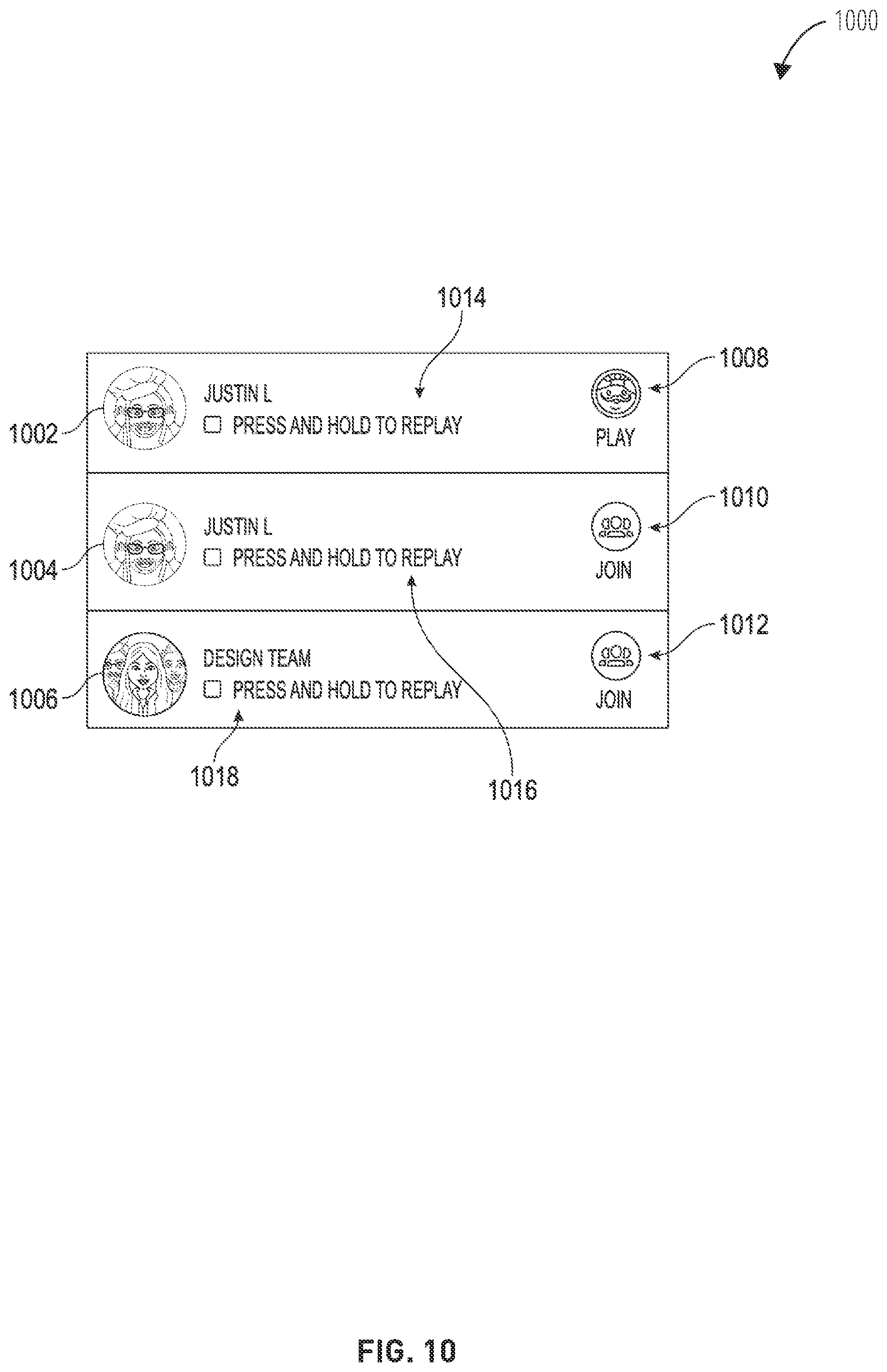 Patent US12307073 Figure 10 – Selectable items providing post-viewing context actions