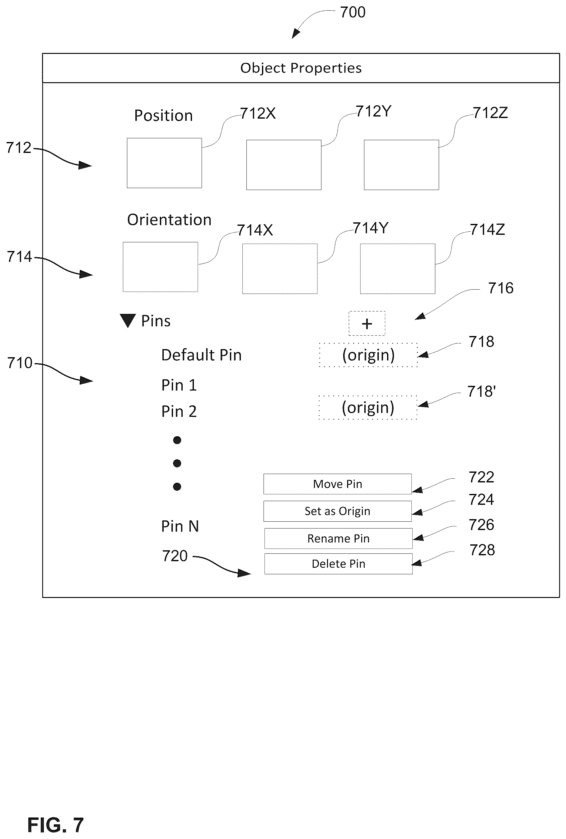 Patent US12307077 Figure 7 – Techniques for manipulating computer-generated objects in a computer graphics editor or environment