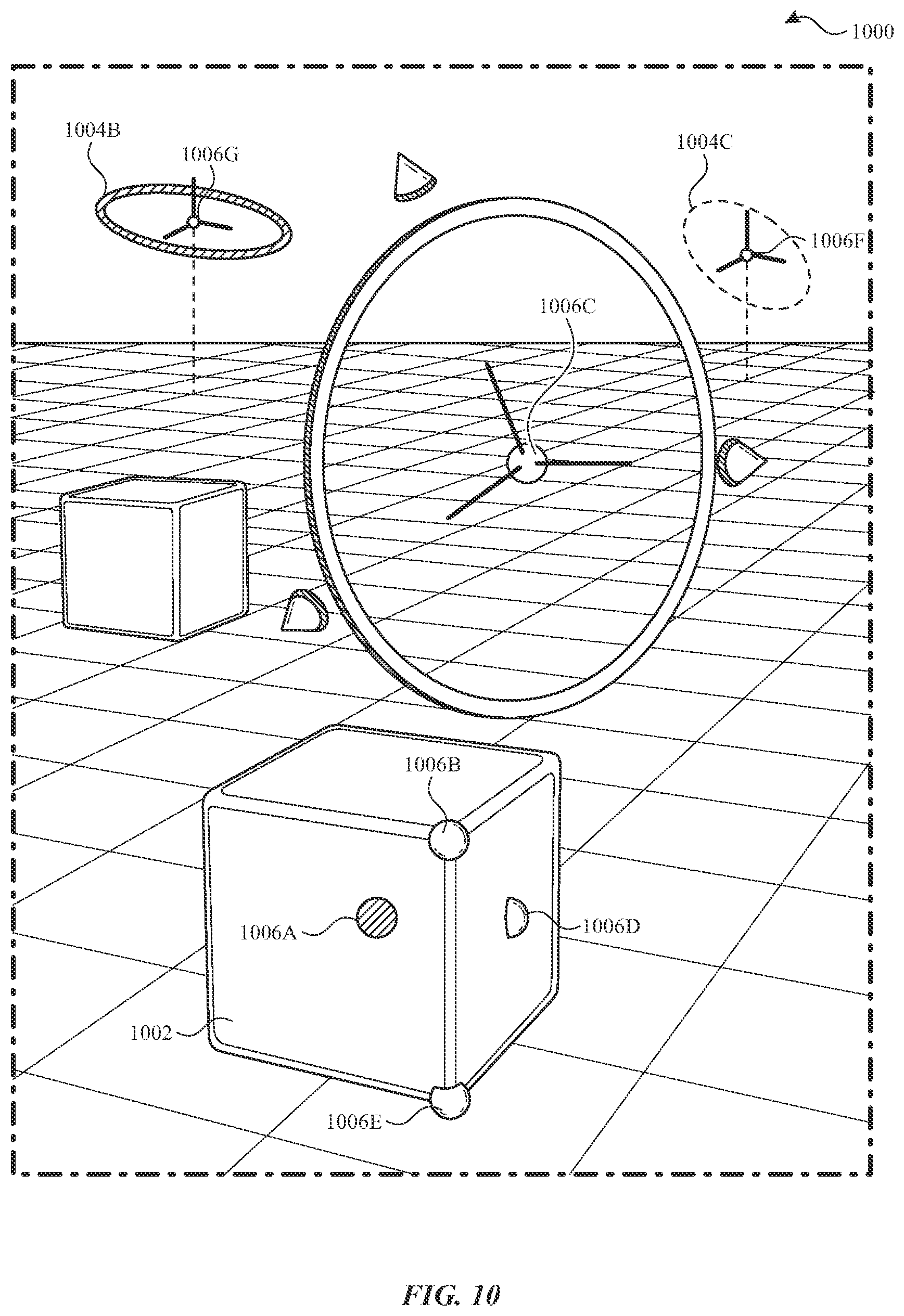 Patent US12307077 Figure 11 – Techniques for manipulating computer-generated objects in a computer graphics editor or environment