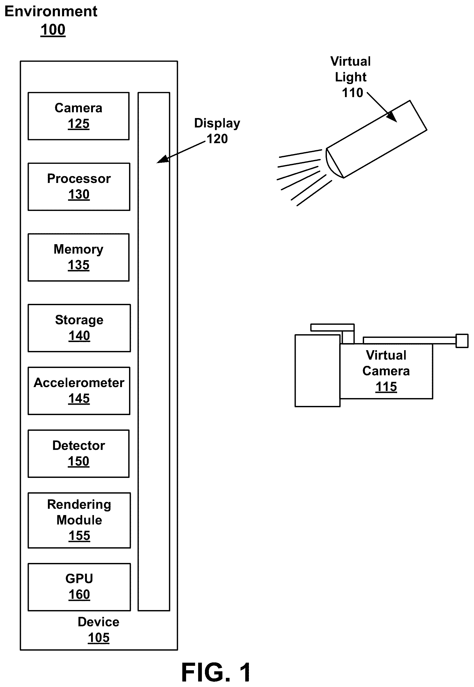 Patent US12307080 Figure 1 – Displaying a three dimensional user interface