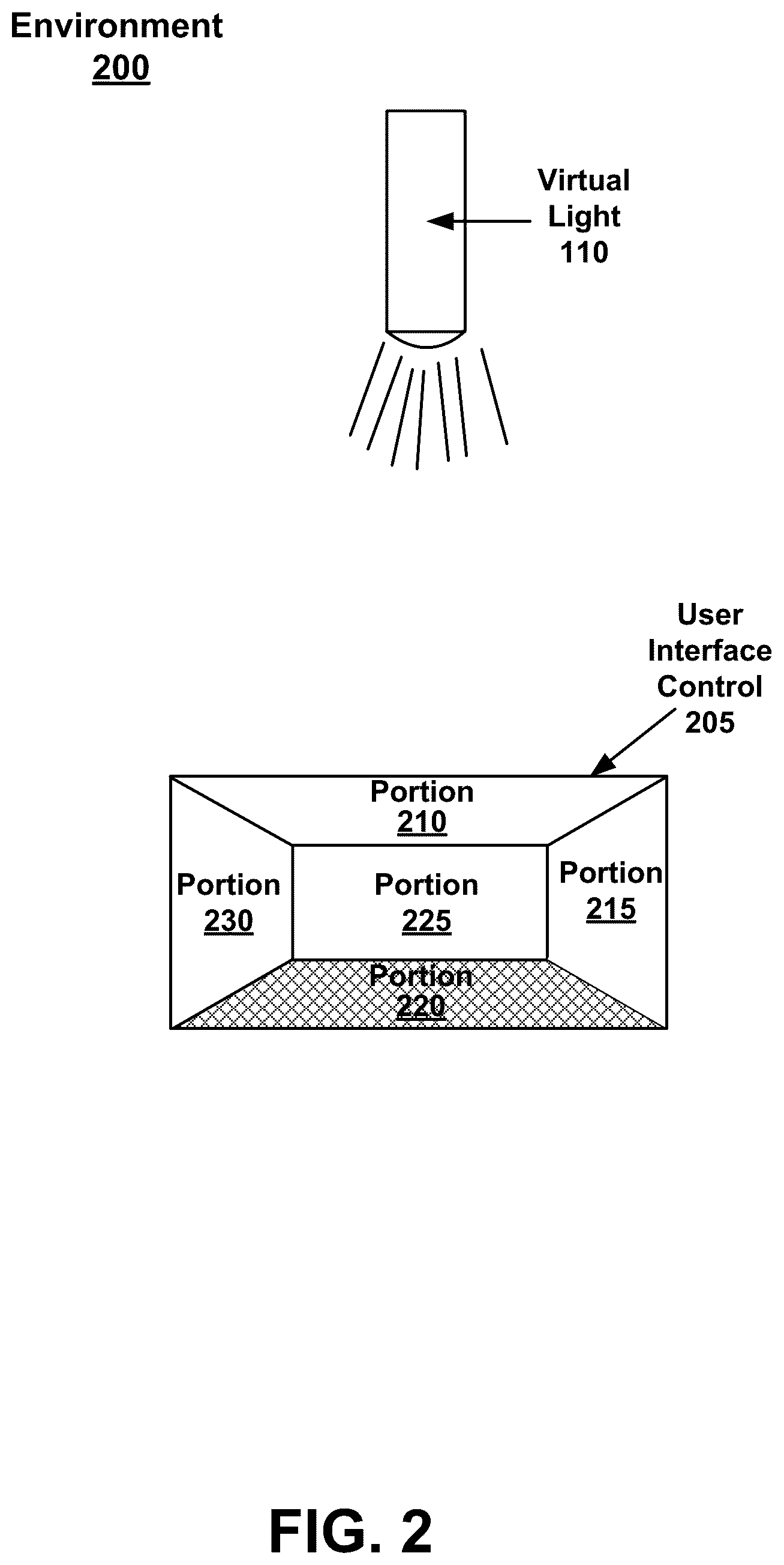 Patent US12307080 Figure 2 – Displaying a three dimensional user interface