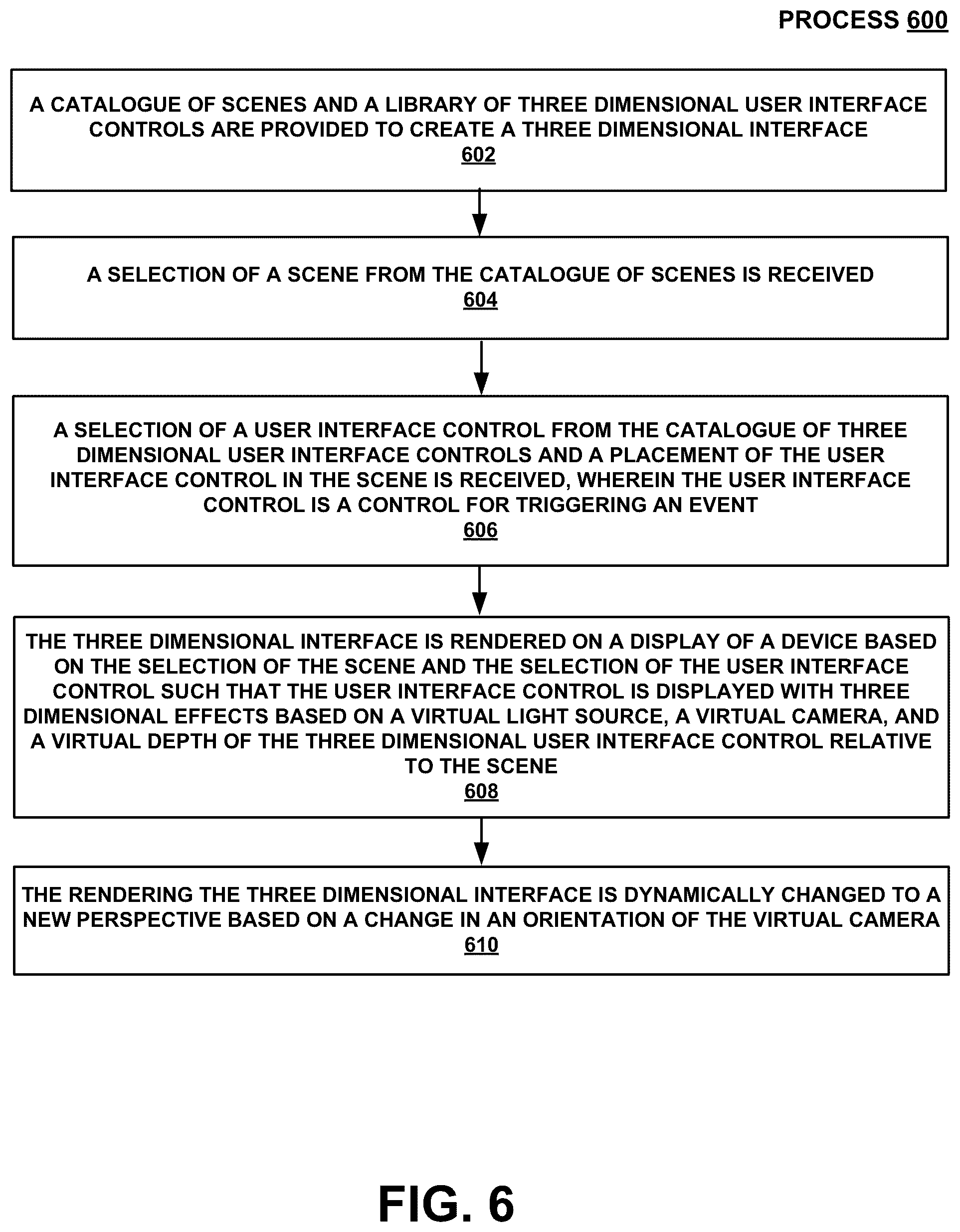Patent US12307080 Figure 7 – Displaying a three dimensional user interface