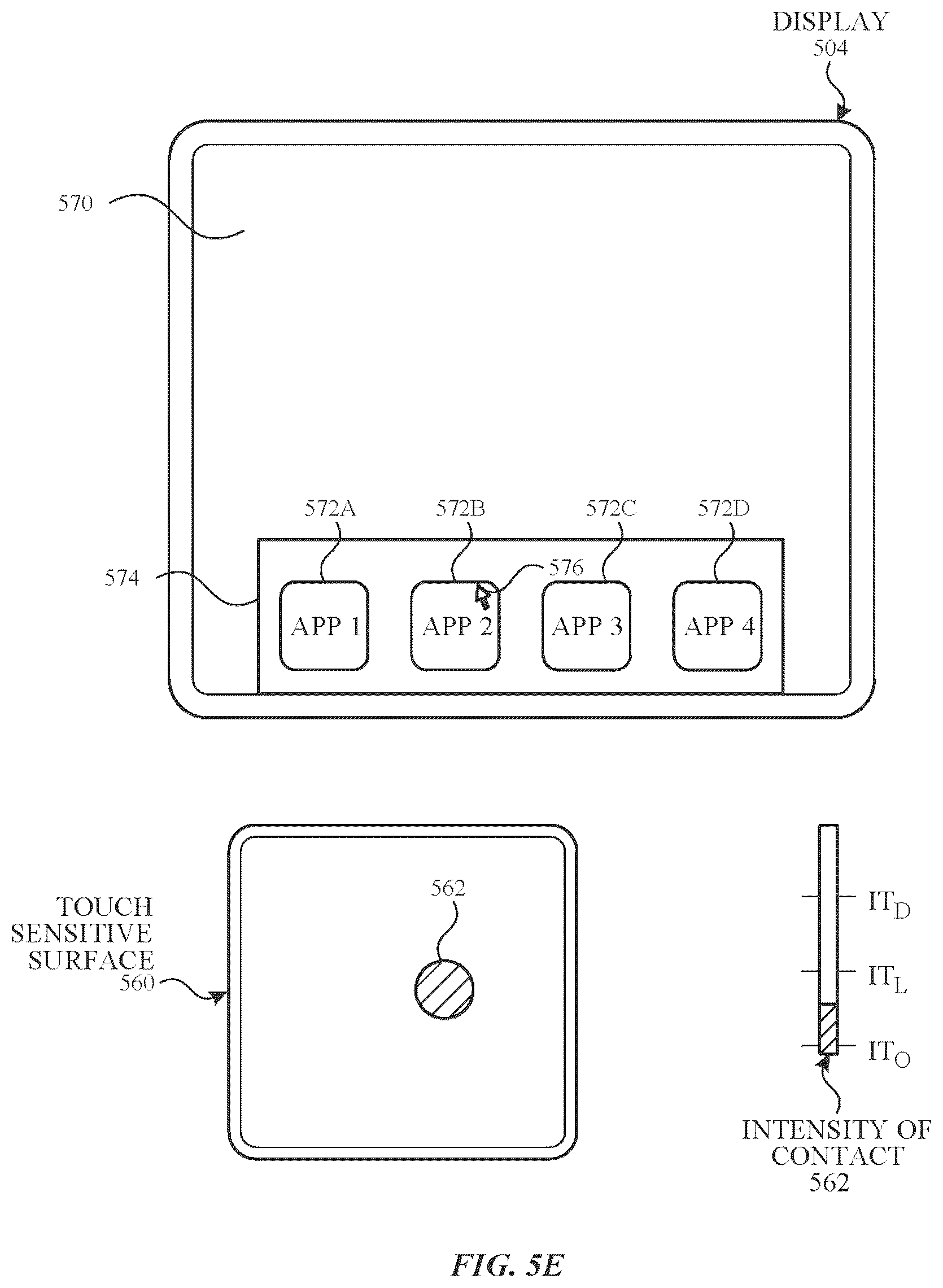 Patent US12307082 Figure 11 – Scrollable set of content items with locking feature