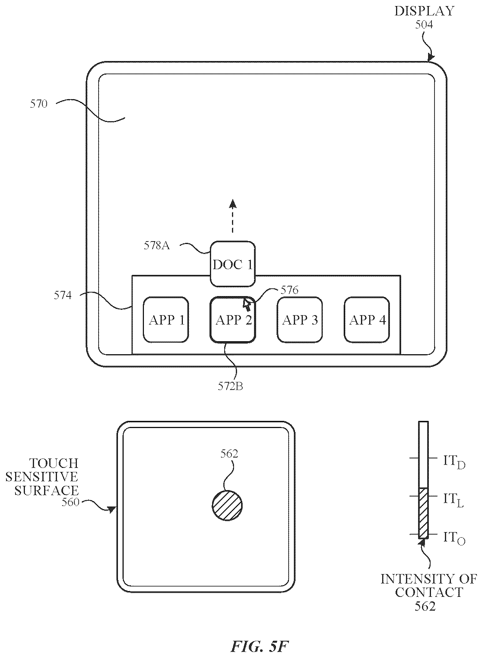 Patent US12307082 Figure 12 – Scrollable set of content items with locking feature