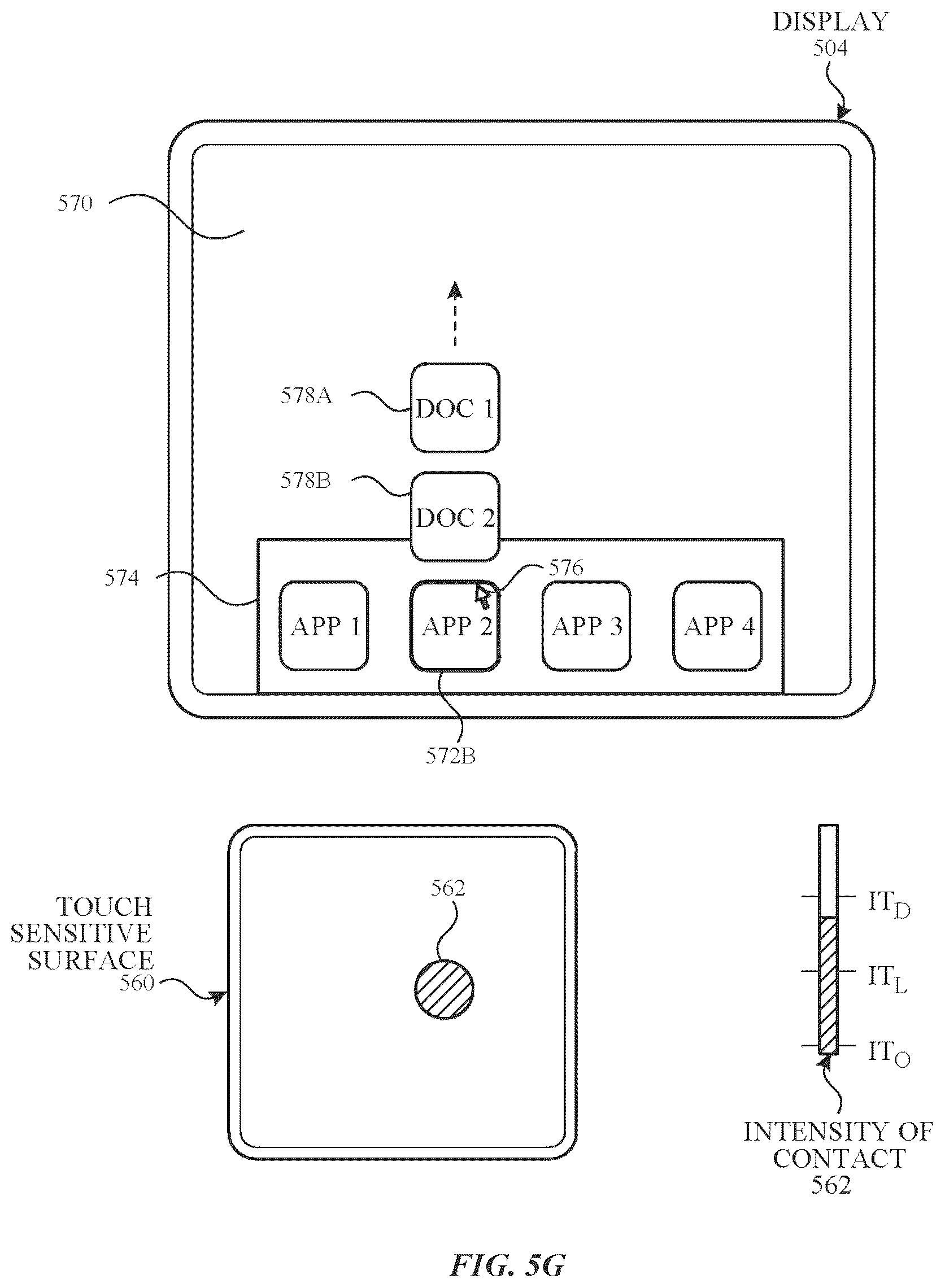 Patent US12307082 Figure 13 – Scrollable set of content items with locking feature