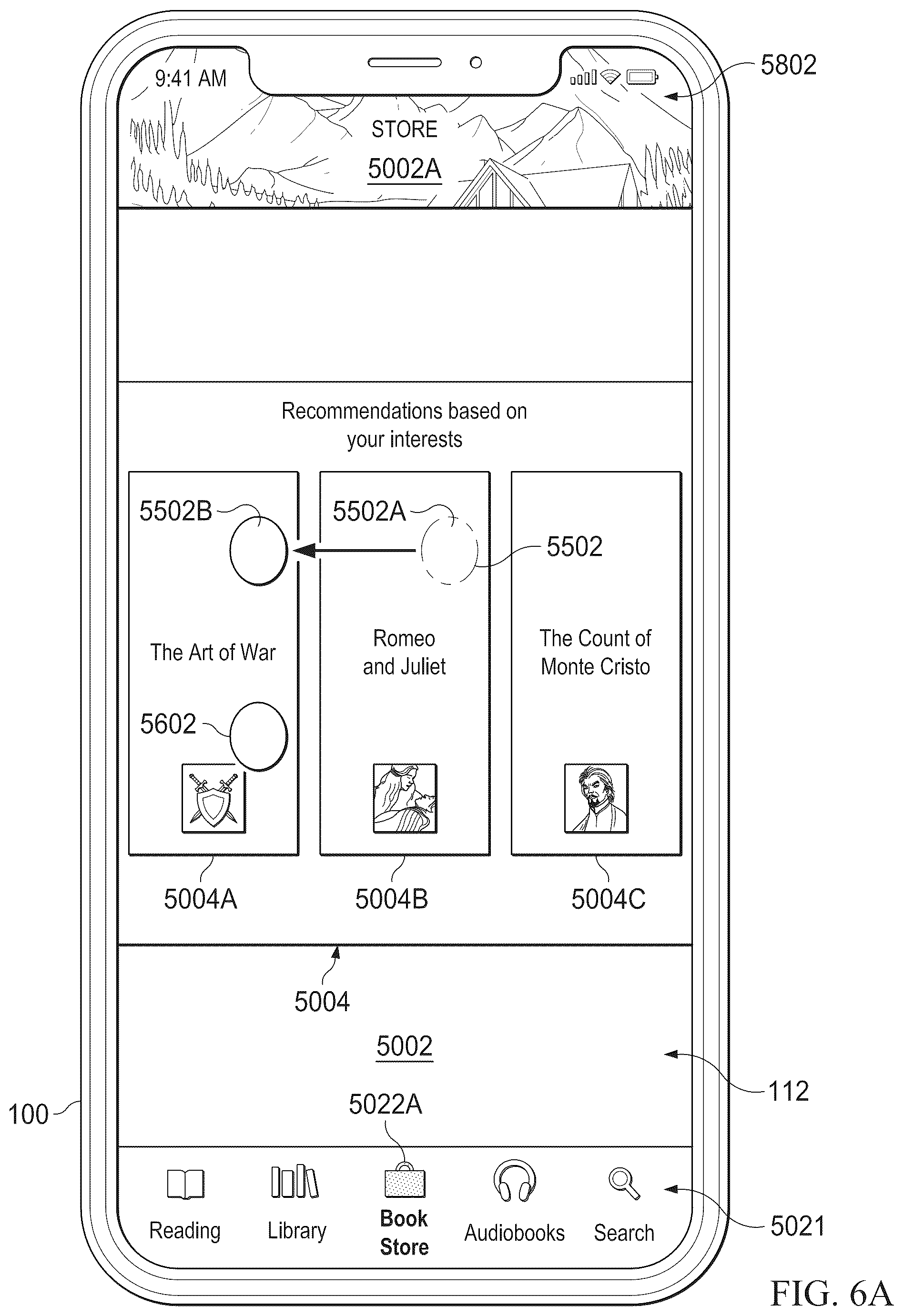 Patent US12307082 Figure 15 – Scrollable set of content items with locking feature