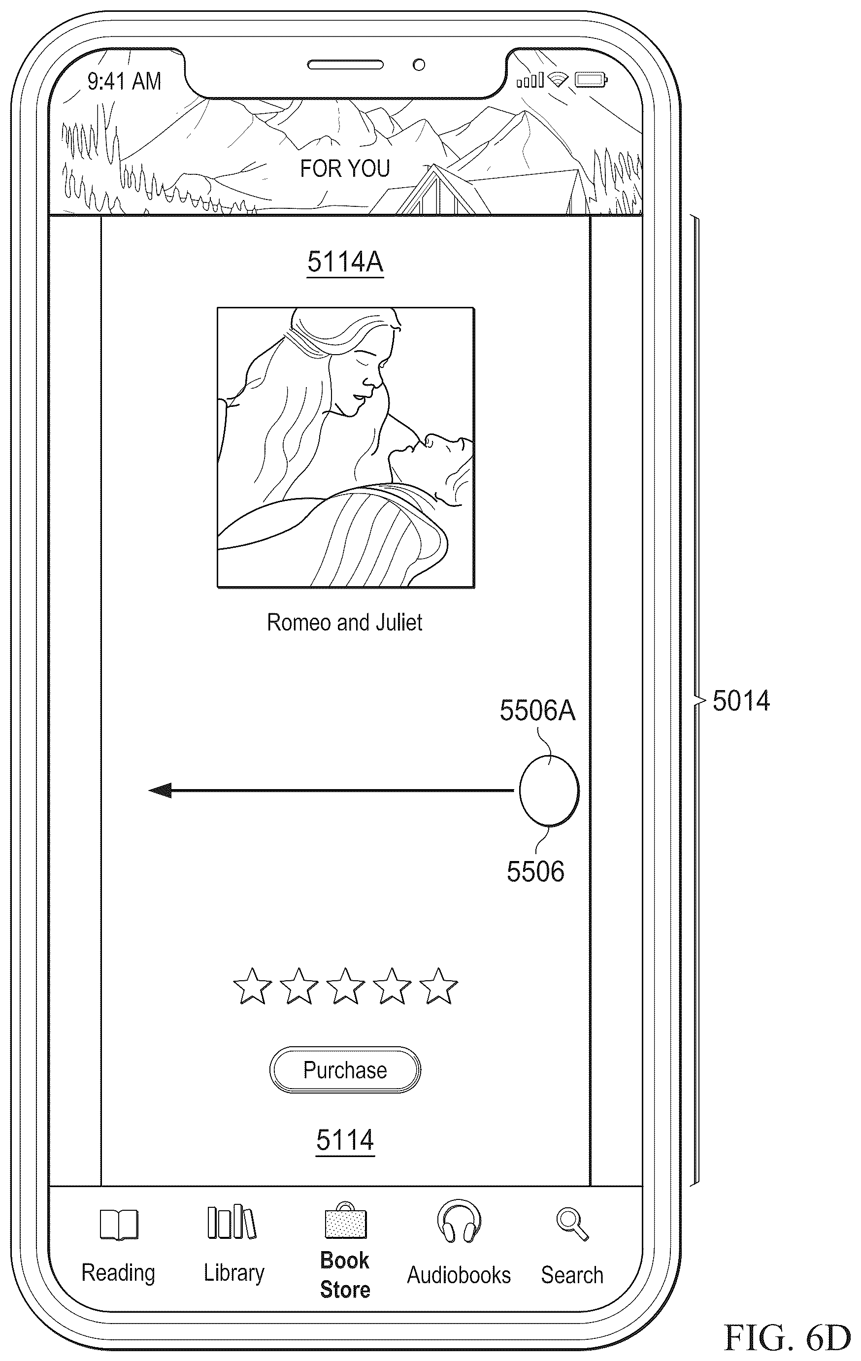 Patent US12307082 Figure 18 – Scrollable set of content items with locking feature