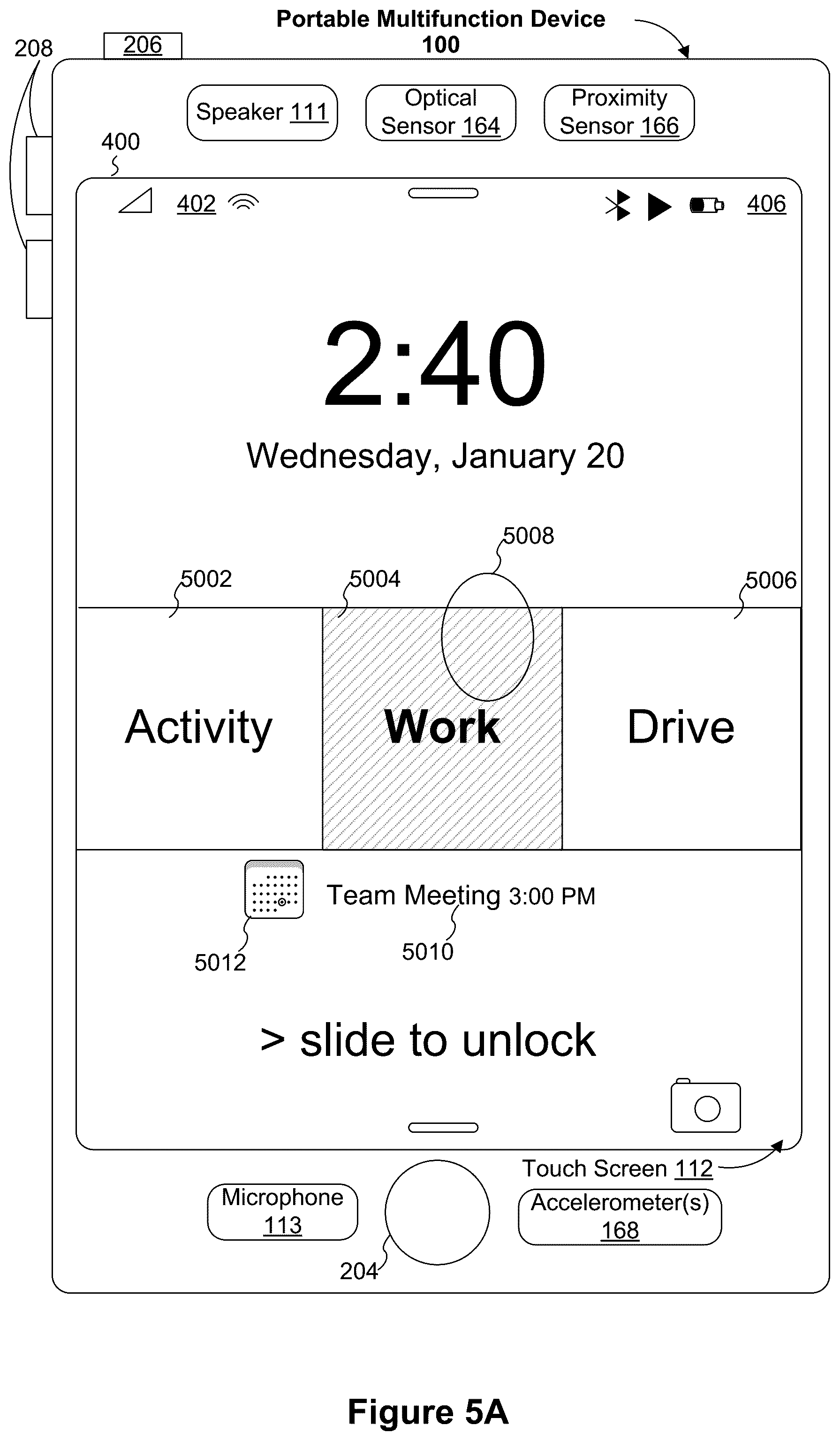 Patent US12307085 Figure 10 – Devices, methods, and graphical user interfaces for selecting and interacting with different device modes