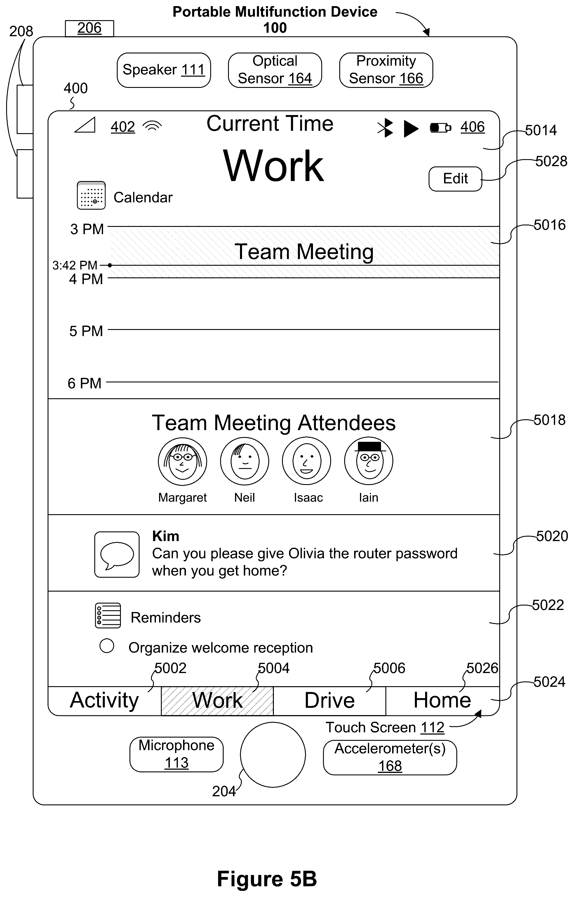 Patent US12307085 Figure 11 – Devices, methods, and graphical user interfaces for selecting and interacting with different device modes