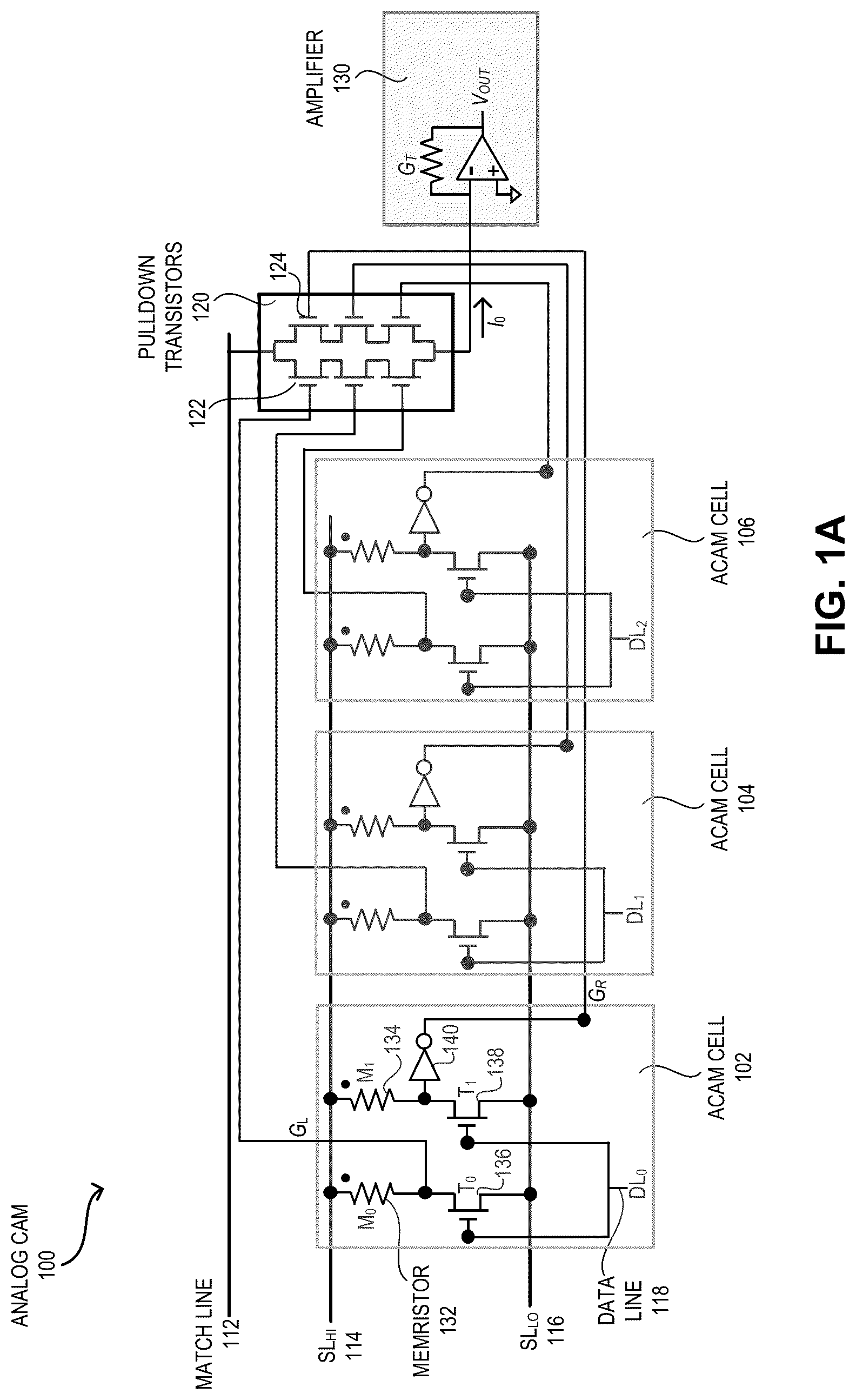 Patent US12307124 Figure 1 – Enhanced k-SAT solver using analog content addressable memory