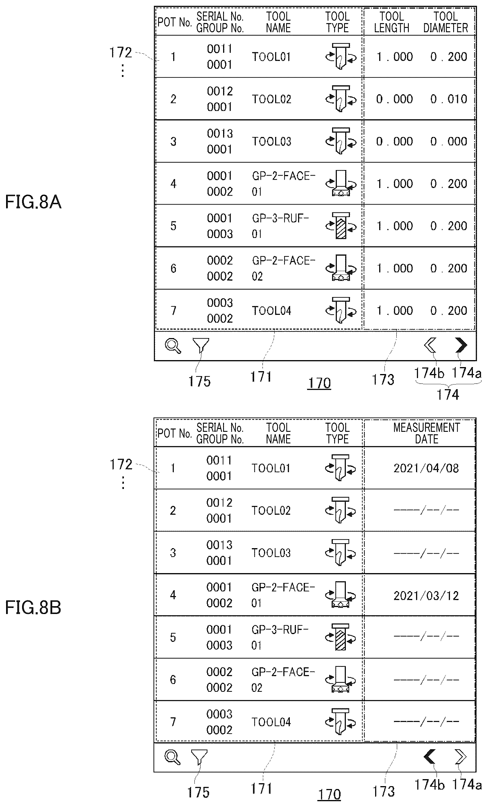 Patent US12307135 Figure 8 – Display control device, machine tool, and display control program
