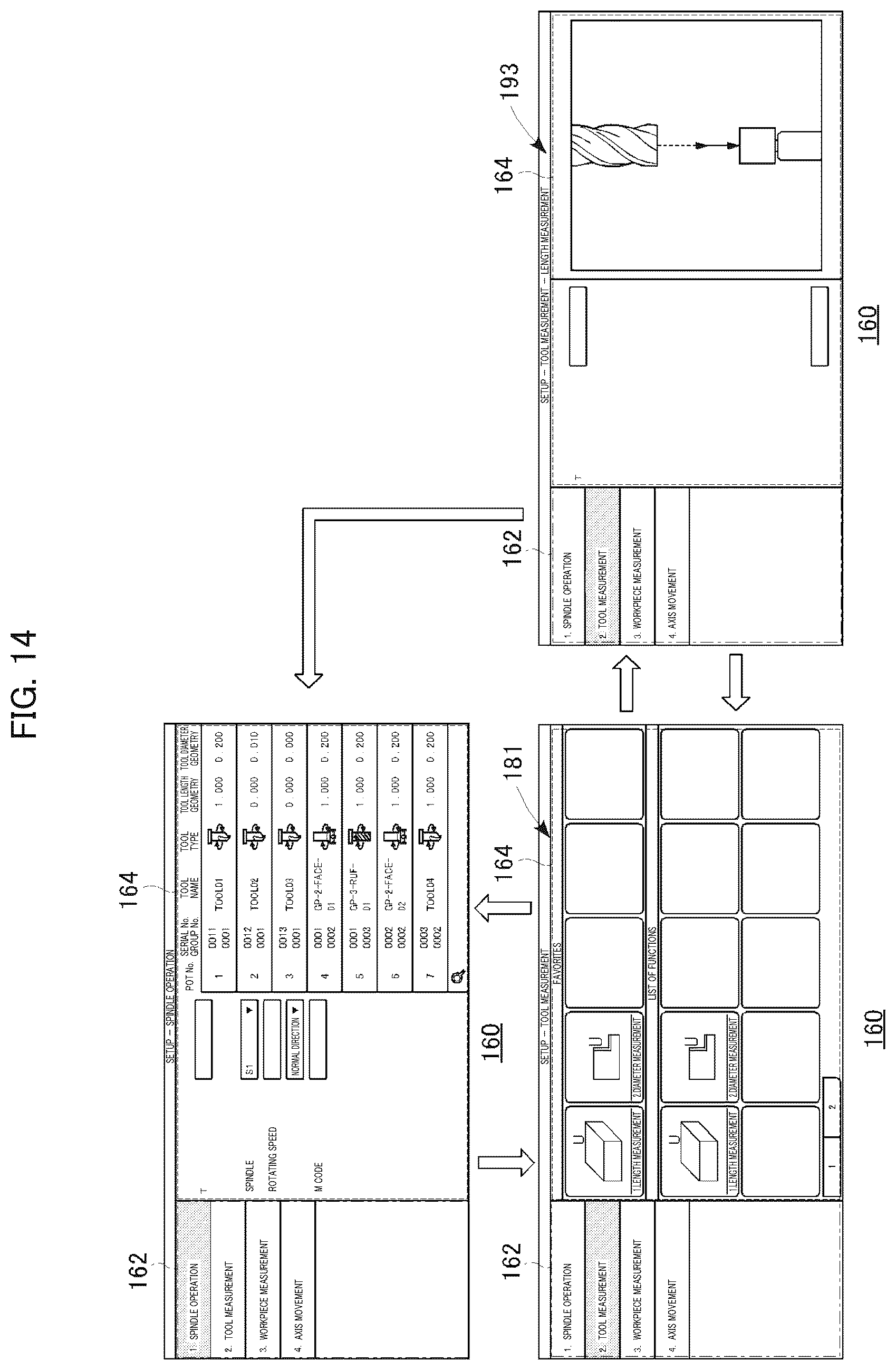 Patent US12307135 Figure 14 – Display control device, machine tool, and display control program