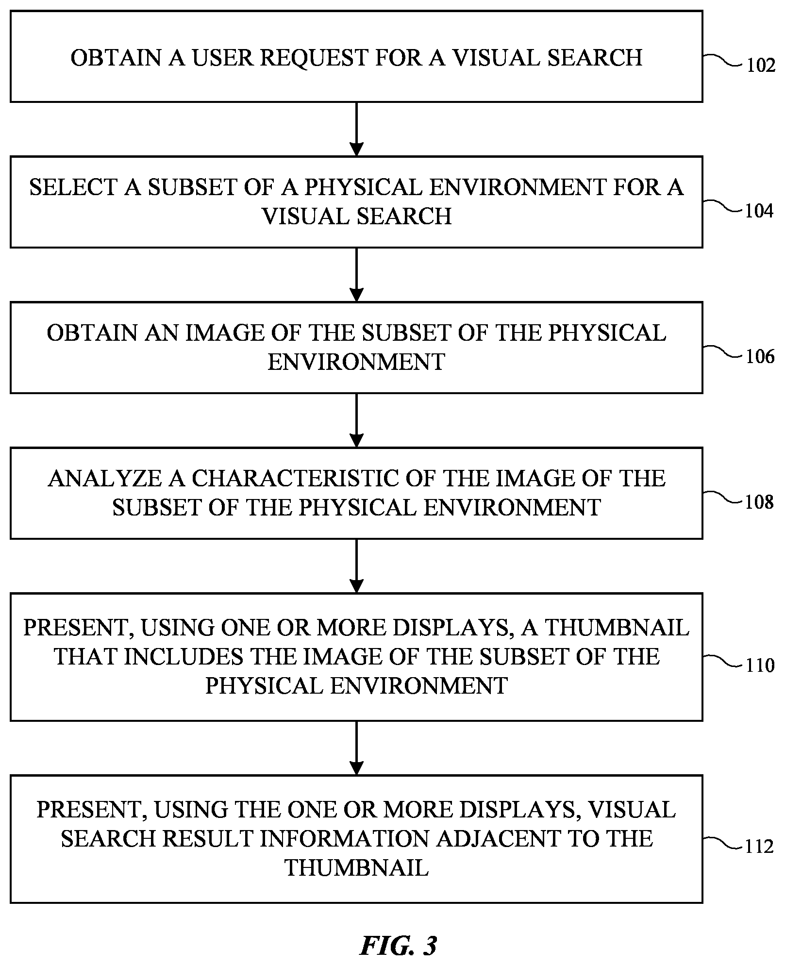 Patent US12307152 Figure 3 – Thumbnail for disambiguation in a visual search