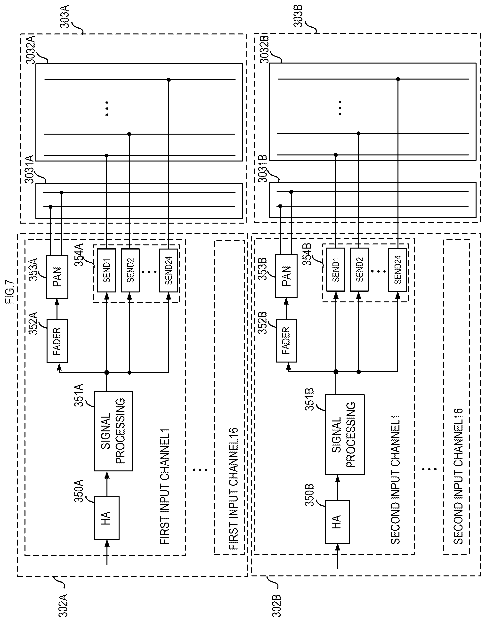Patent US12307158 Figure 7 – Audio mixer, and method of controlling audio mixer