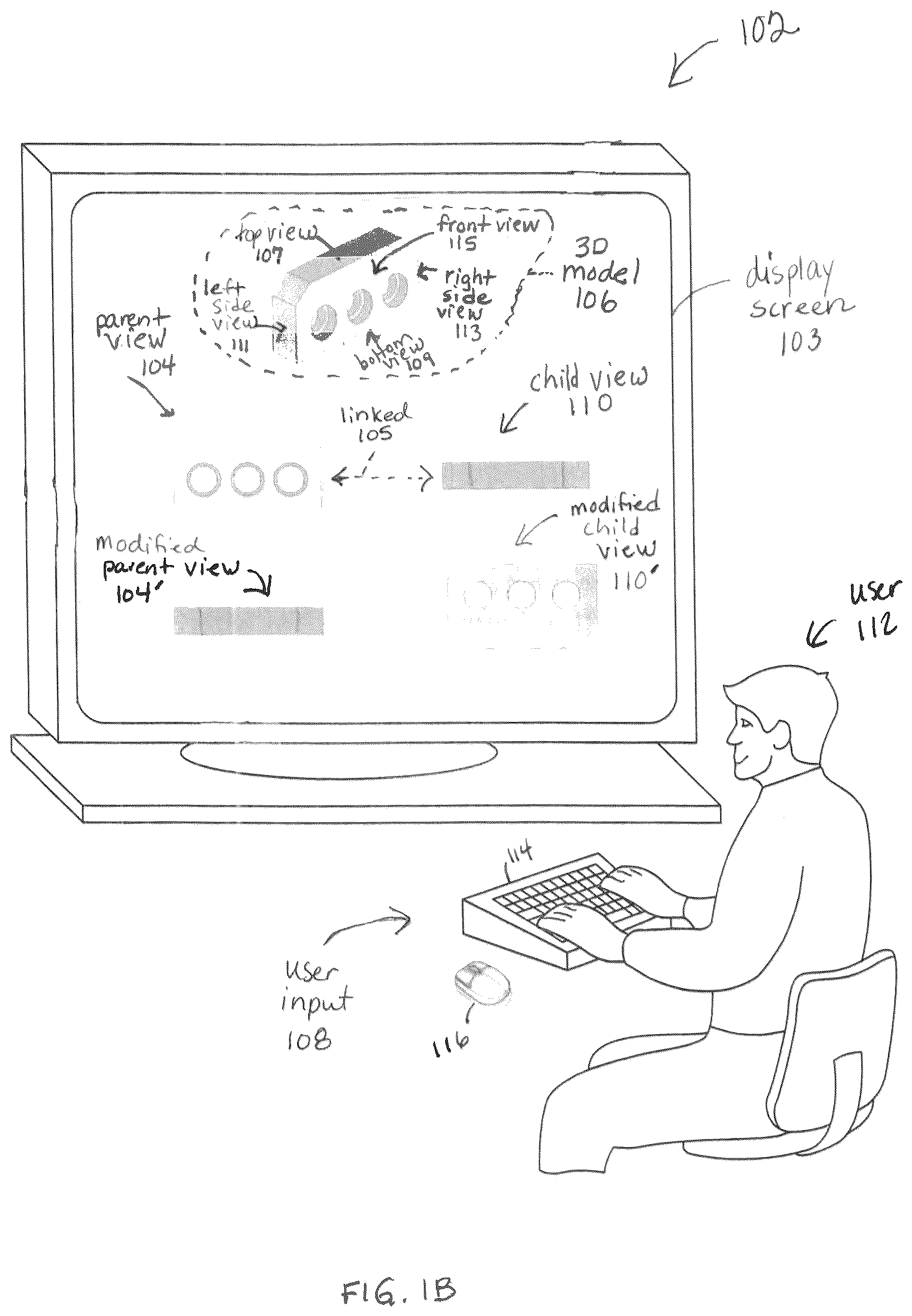 Patent US12307164 Figure 2 – Linking views/states of 3D models and propagating updates in same