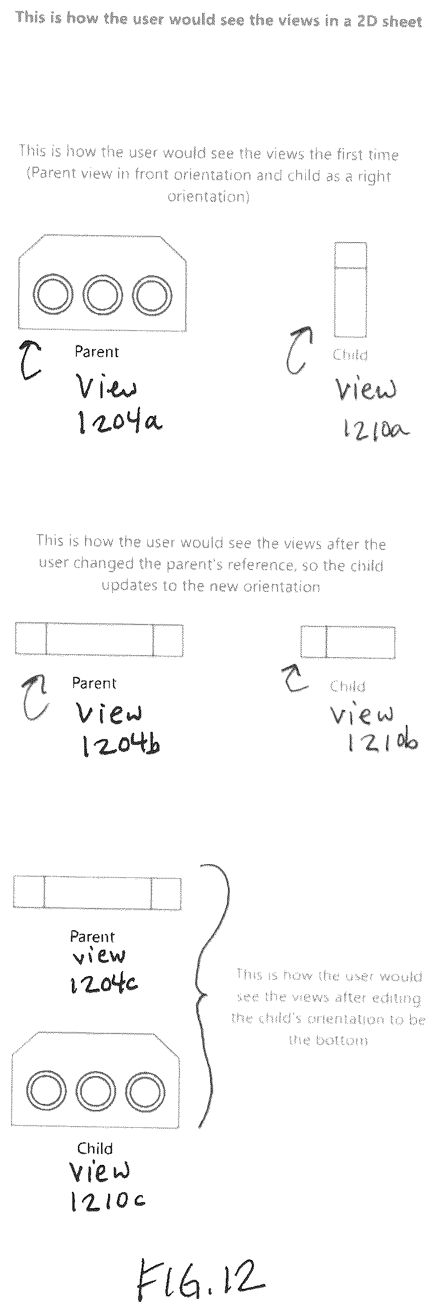 Patent US12307164 Figure 14 – Linking views/states of 3D models and propagating updates in same