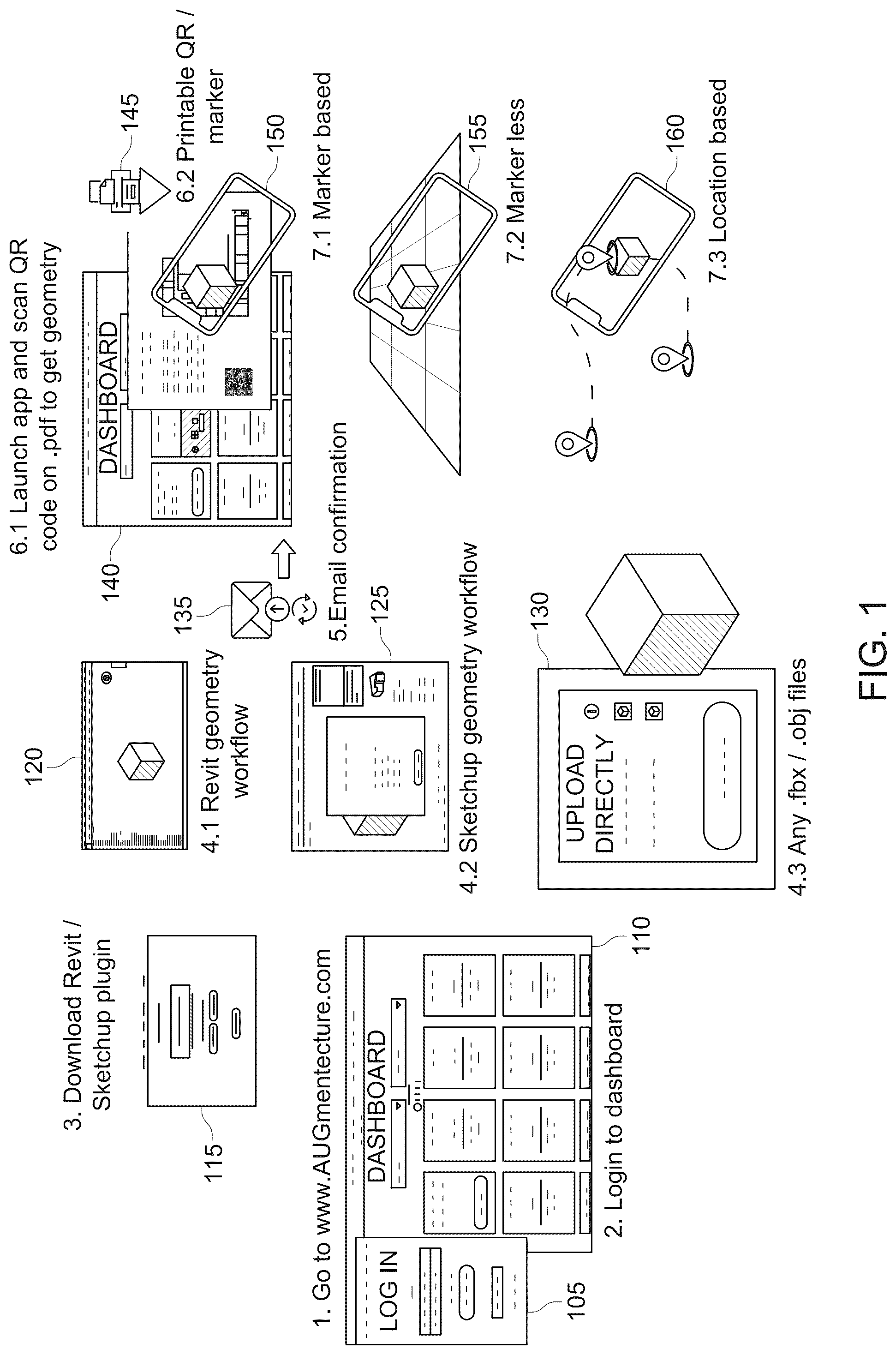 Patent US12307167 Figure 1 – Method and apparatus utilizing augmented reality for design collaboration