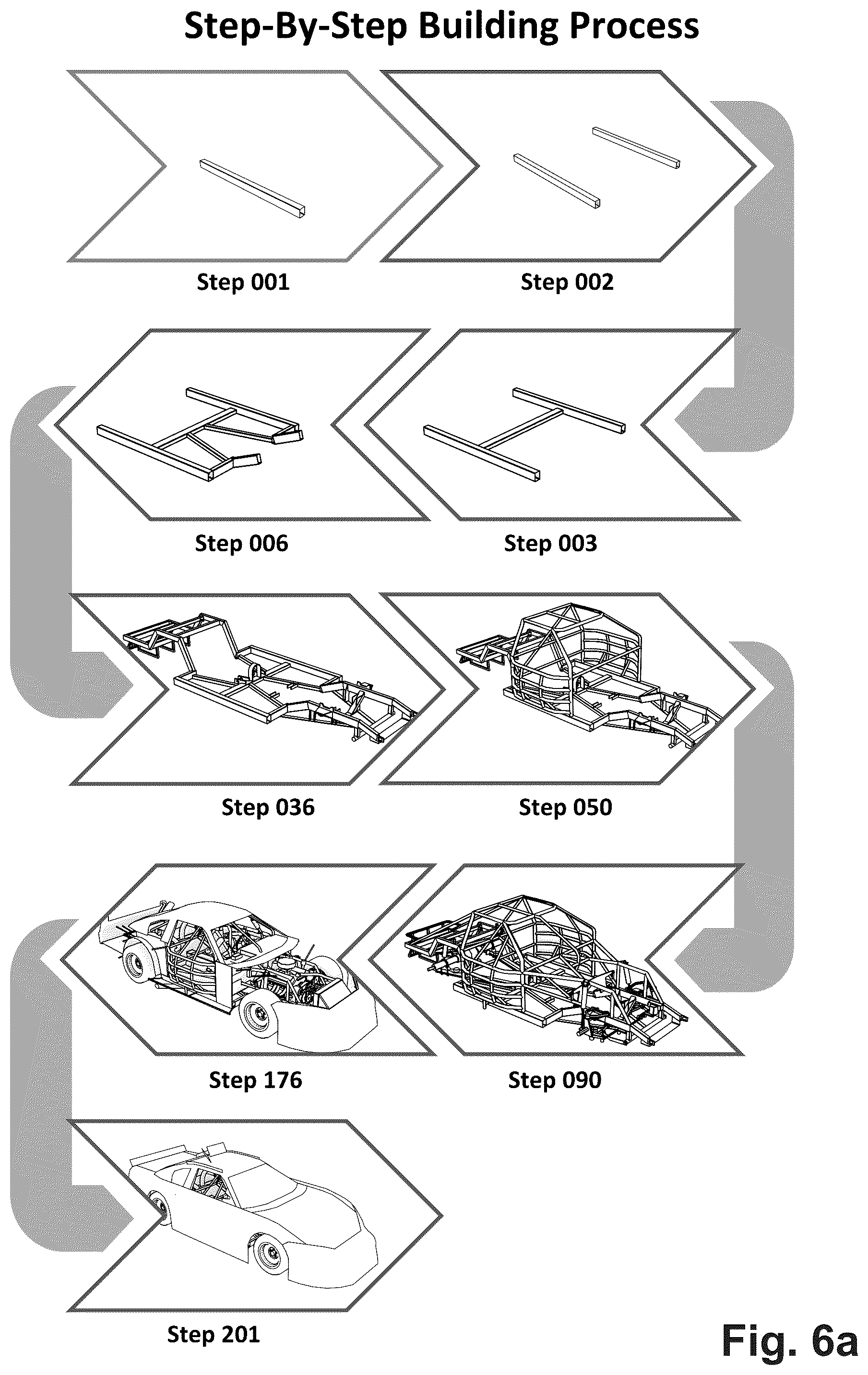 Patent US12307168 Figure 4 – Application software to teach how to build a stock car racing