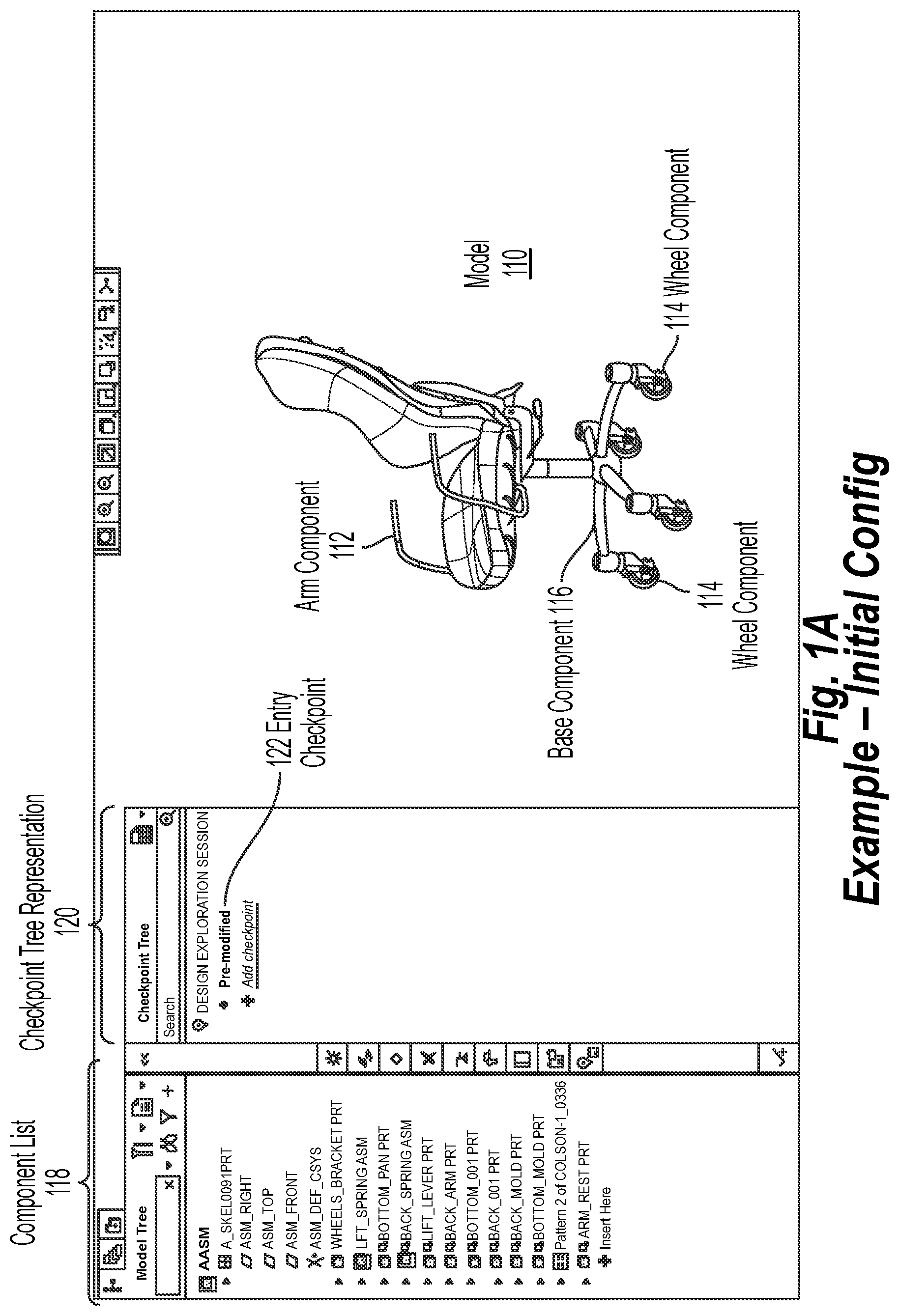 Patent US12307171 Figure 1 – Methods and system for incremental exploration of design changes in large computer-aided design models
