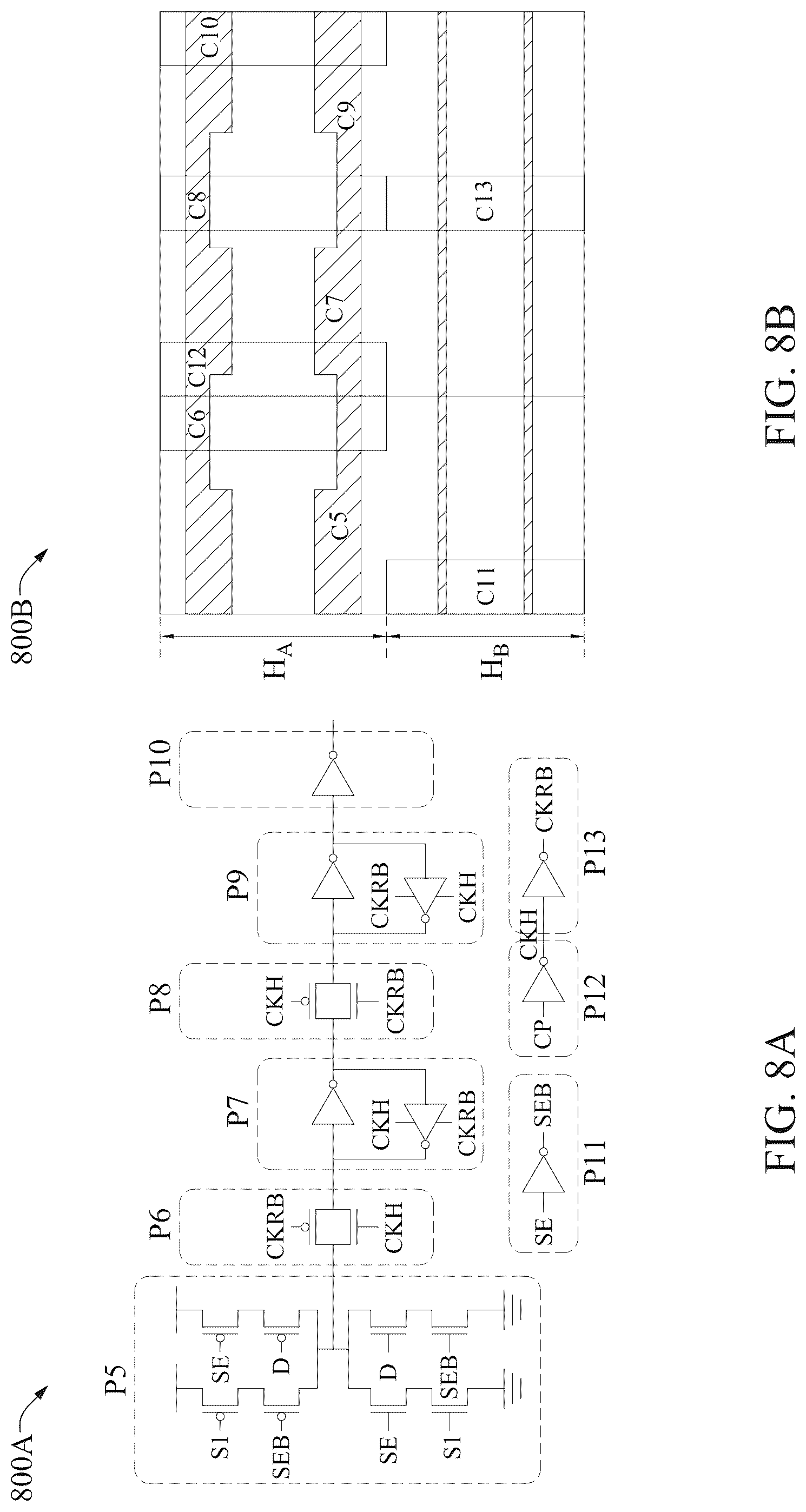 Patent US12307183 Figure 8 – Variable width nano-sheet field-effect transistor cell structure