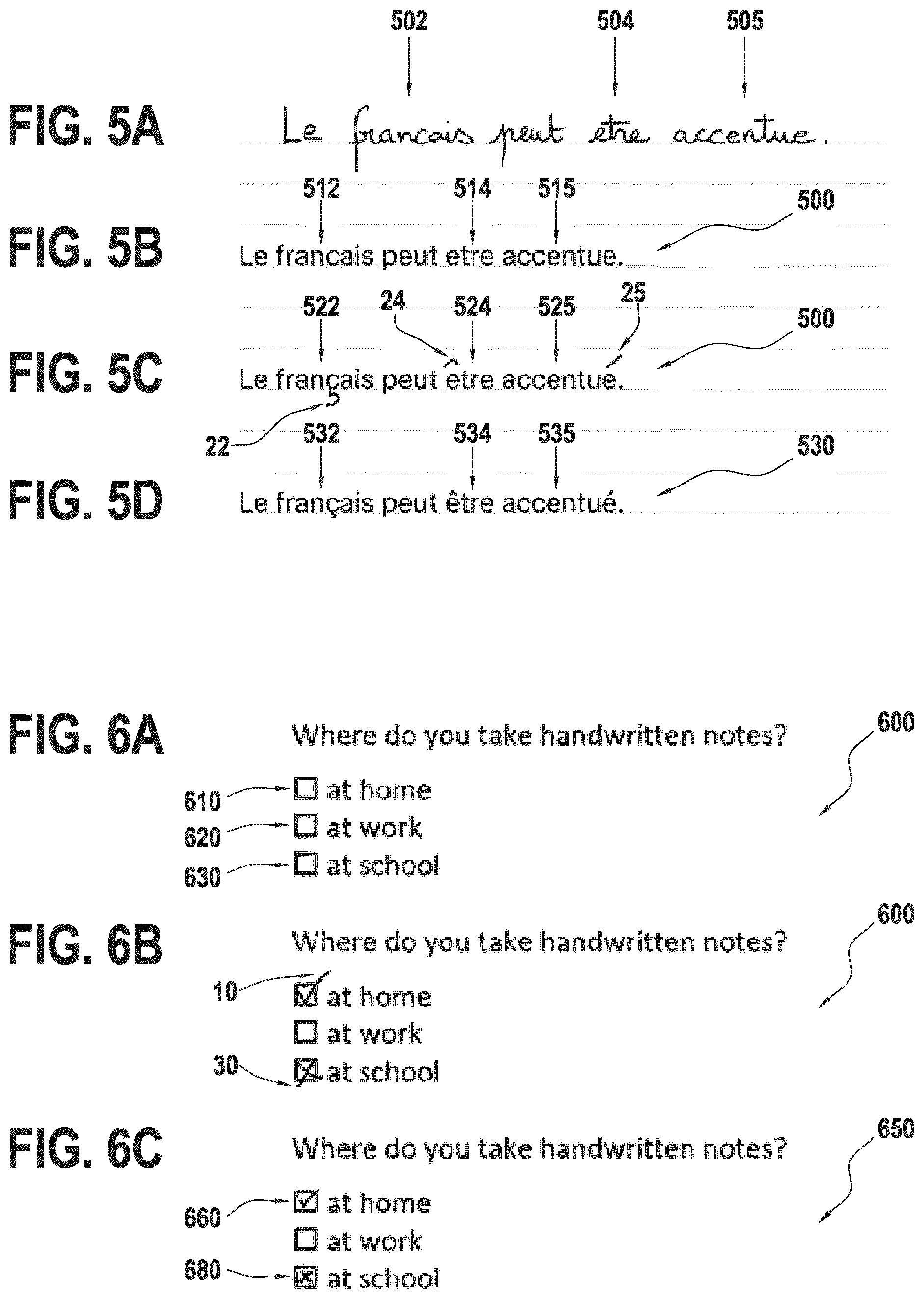 Patent US12307189 Figure 3 – Completing typeset characters using handwritten strokes