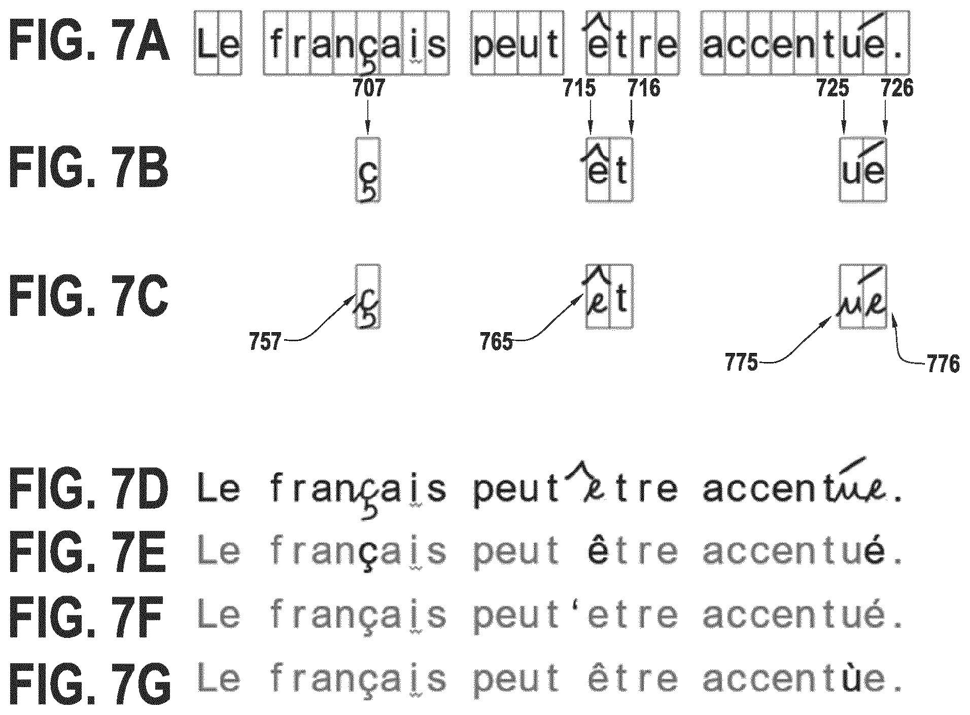 Patent US12307189 Figure 4 – Completing typeset characters using handwritten strokes