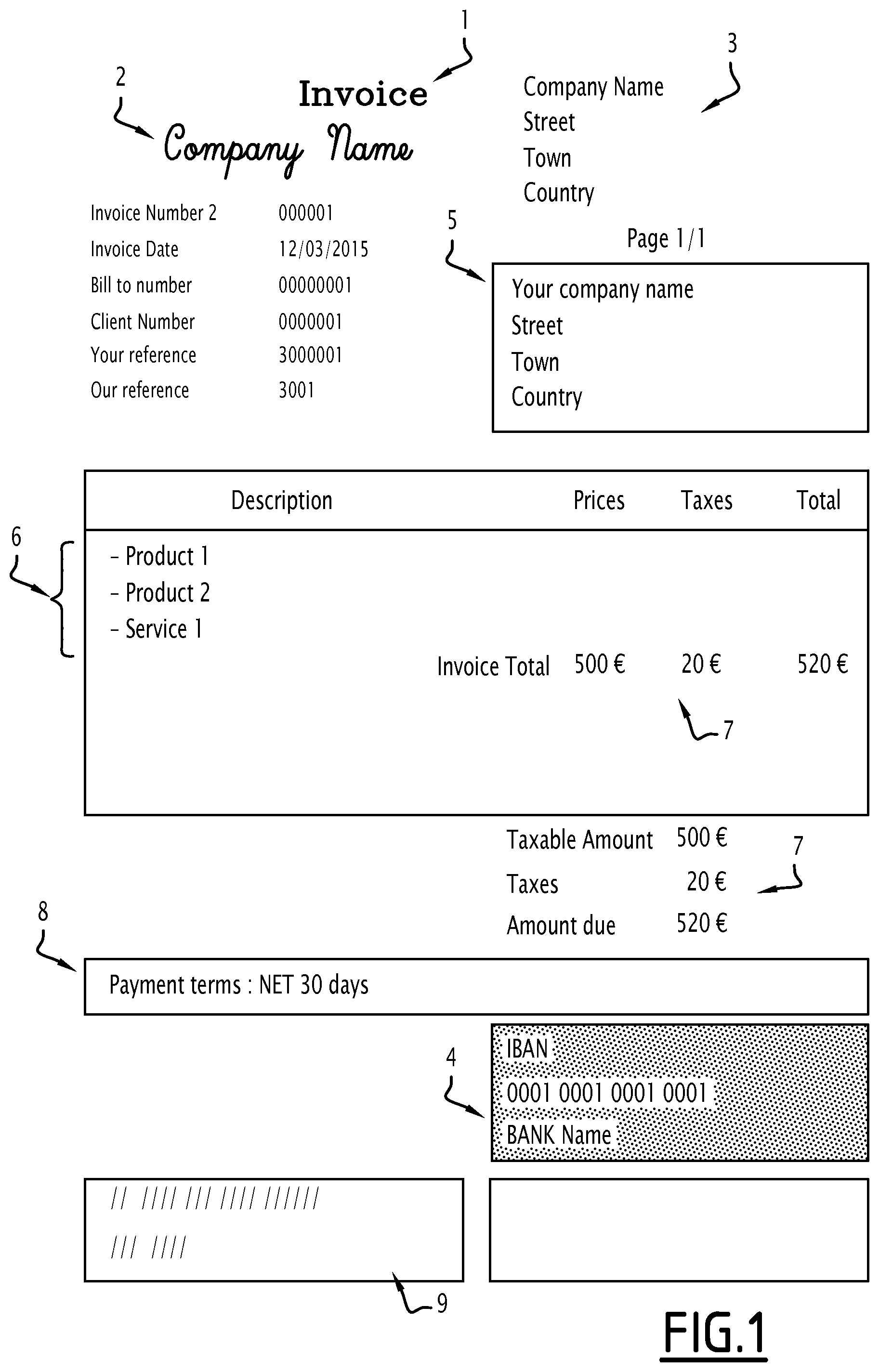 Patent US12307190 Figure 1 – Standardized form recognition method, associated computer program product, processing and learning systems