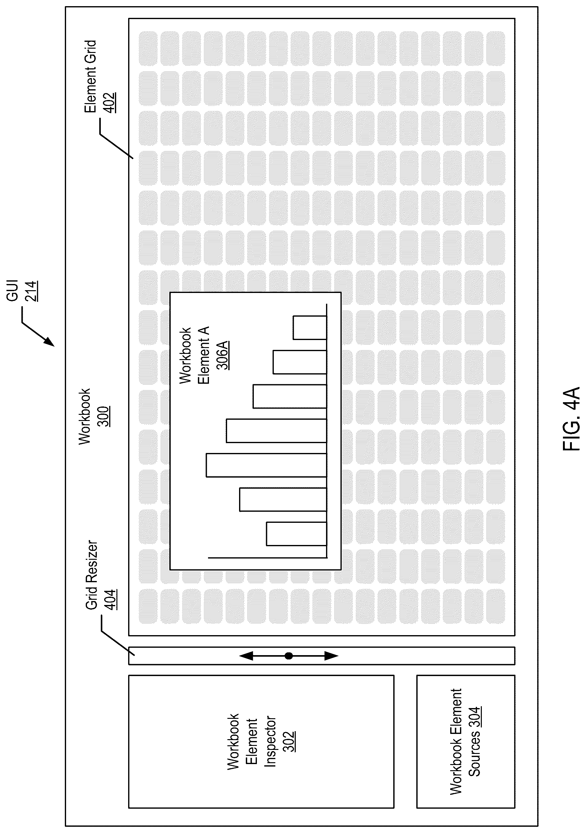 Patent US12307192 Figure 4 – Arranging workbook elements using a dynamic grid layout