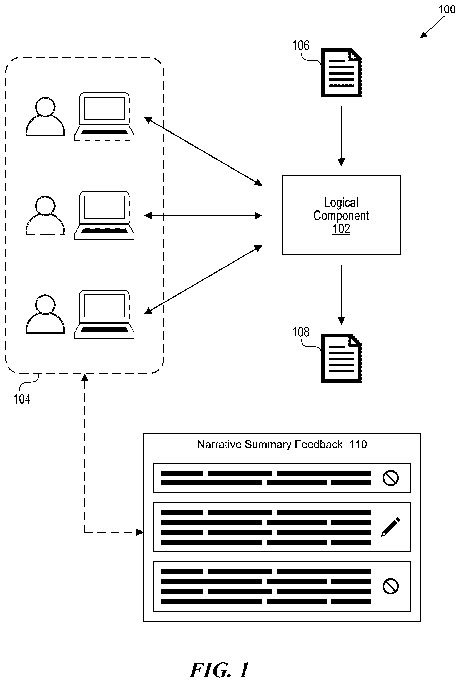 Patent US12307198 Figure 1 – Multi-speaker speech signal to text signal validation