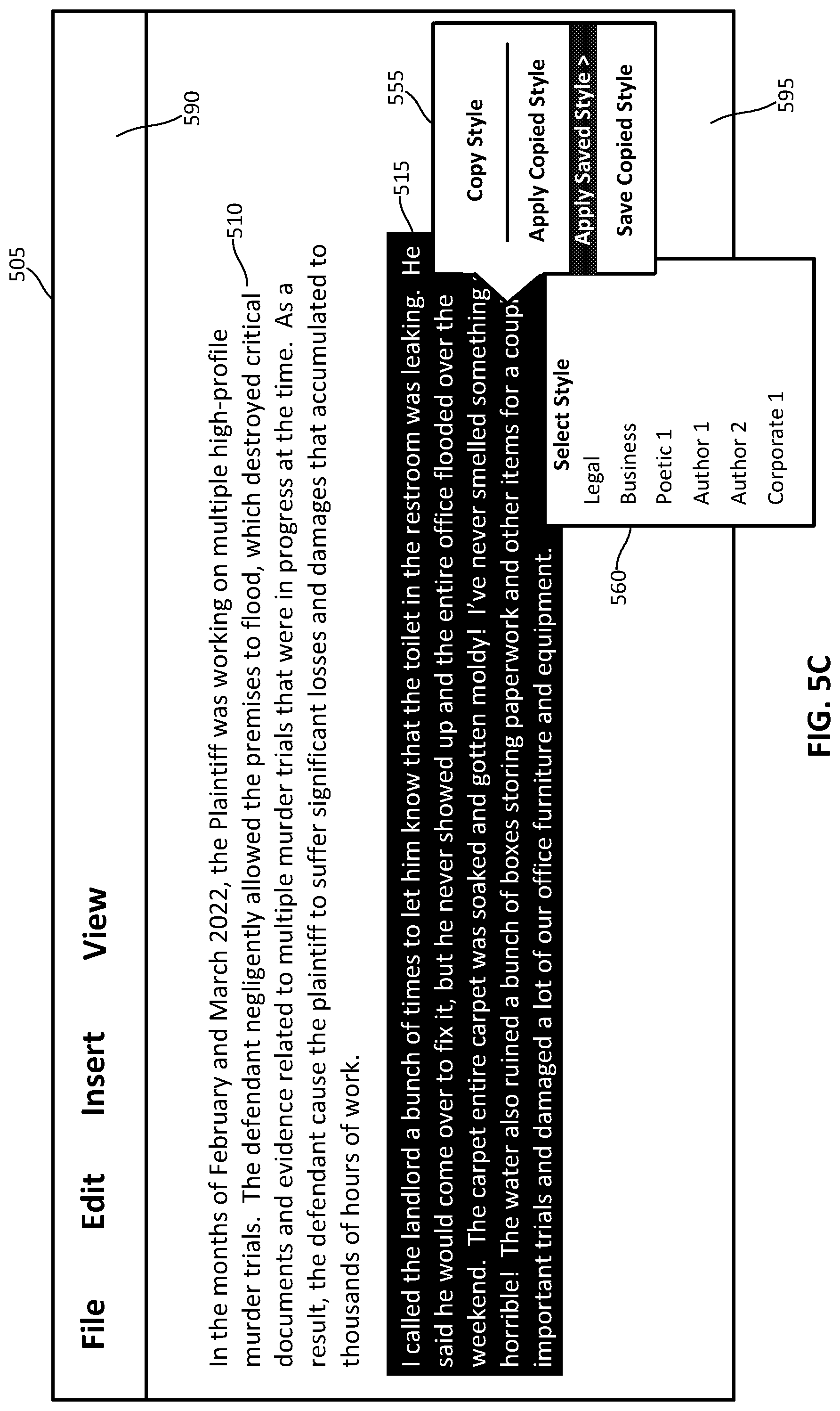 Patent US12307202 Figure 9 – Automatic writing style detection and rewriting