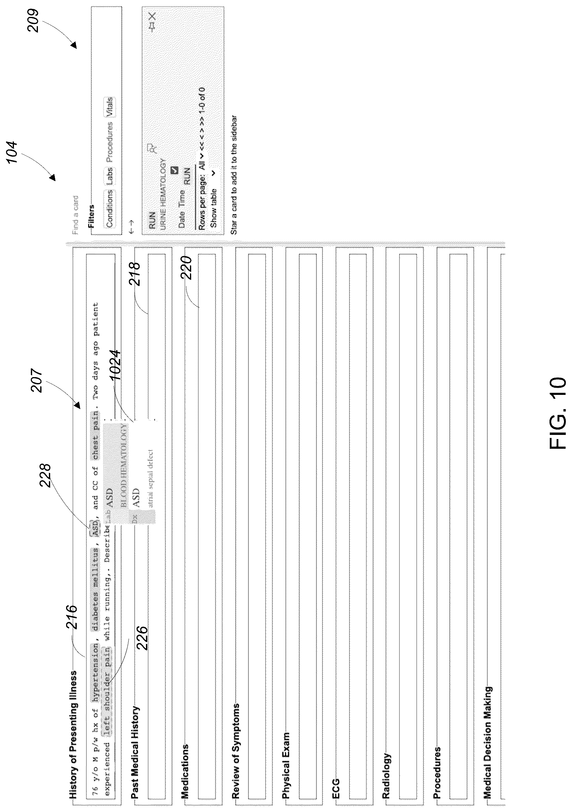Patent US12307206 Figure 10 – Clinical documentation system