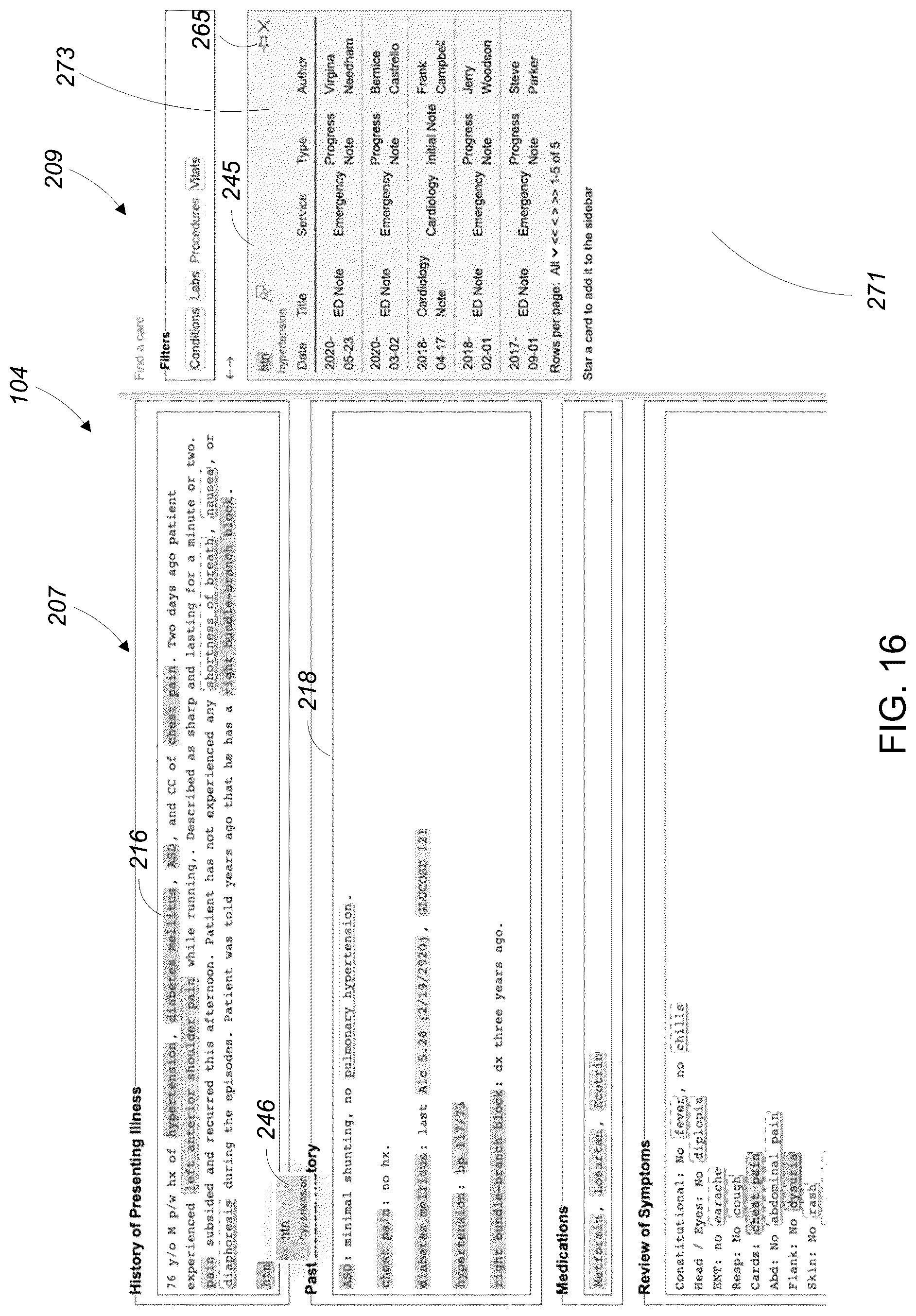 Patent US12307206 Figure 16 – Clinical documentation system