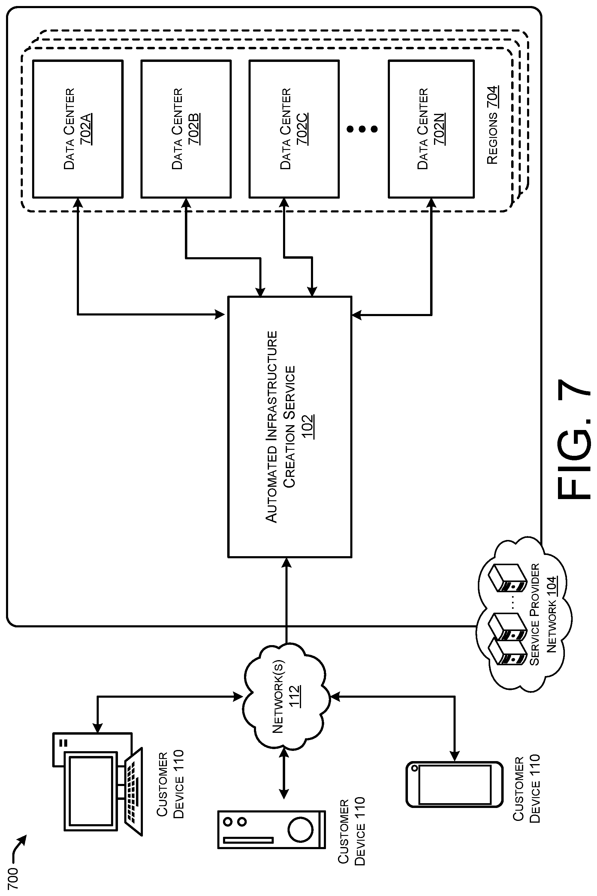 Patent US12307278 Figure 7 – Infrastructure creation based on application code