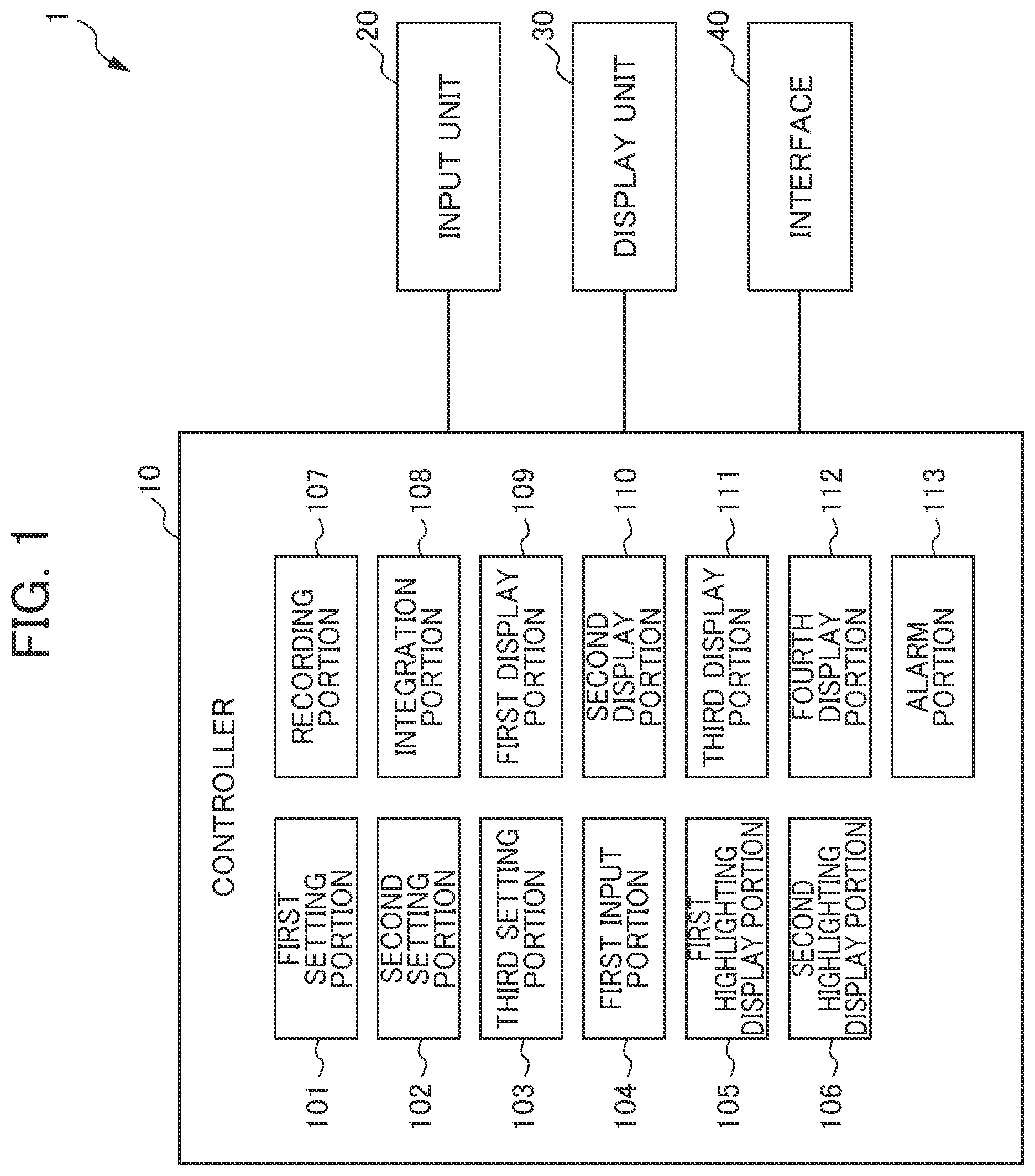 Patent US12307289 Figure 1 – Device for managing mid-work stop state