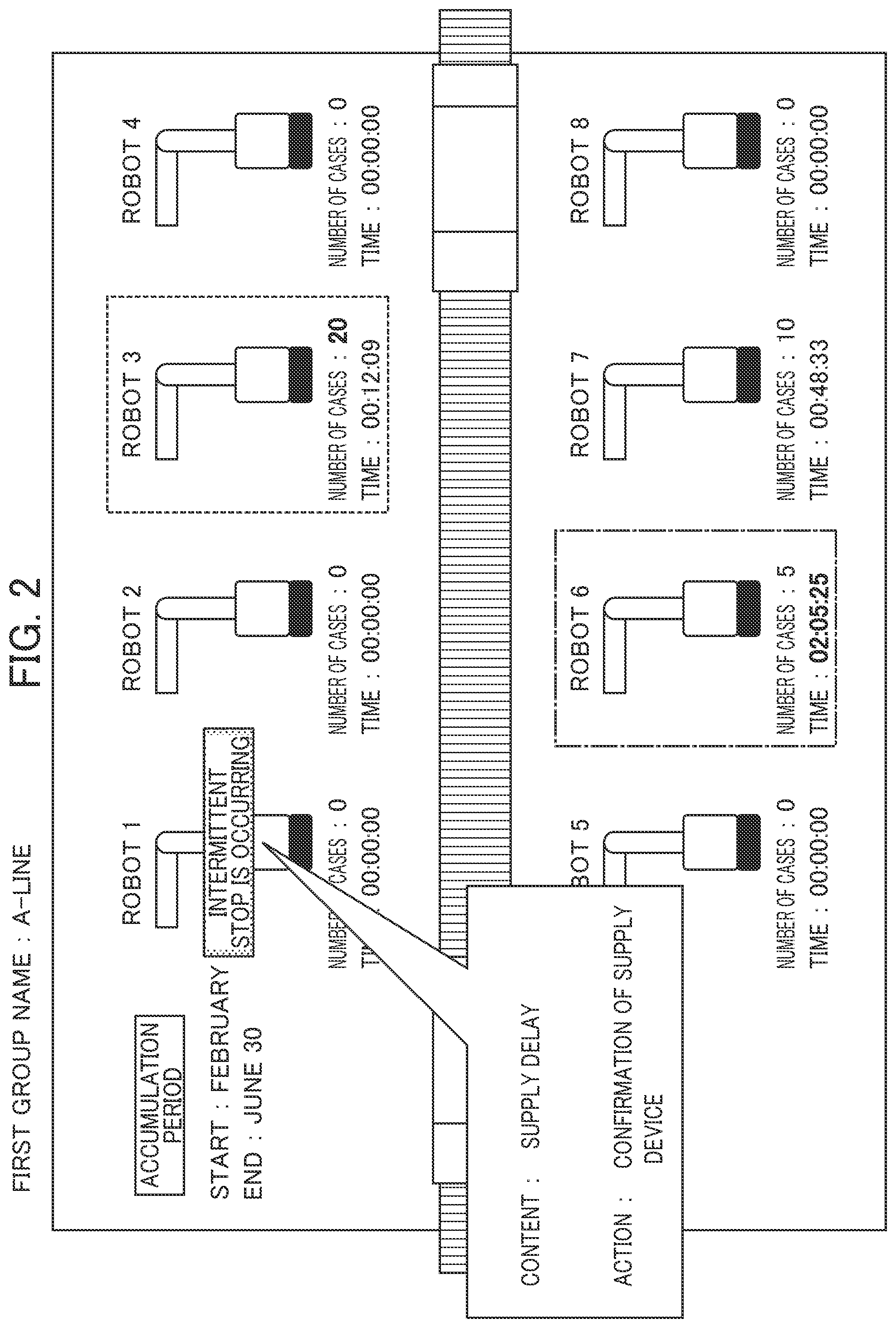 Patent US12307289 Figure 2 – Device for managing mid-work stop state